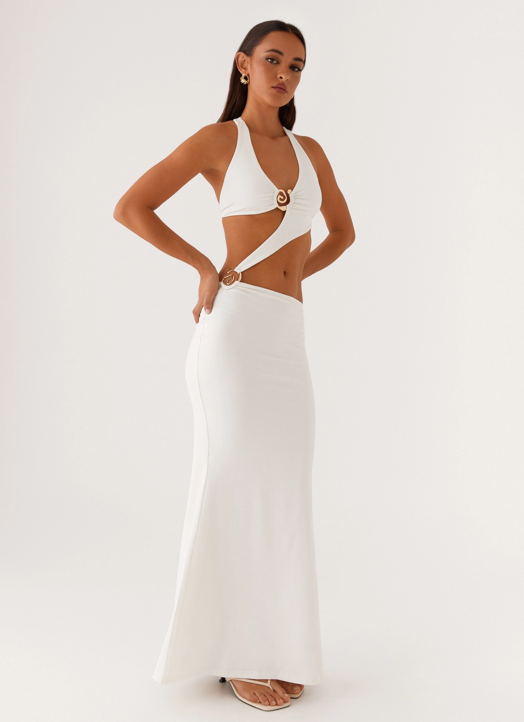 Youthful Mood Balanced Fit World Series Maxi Dress - White