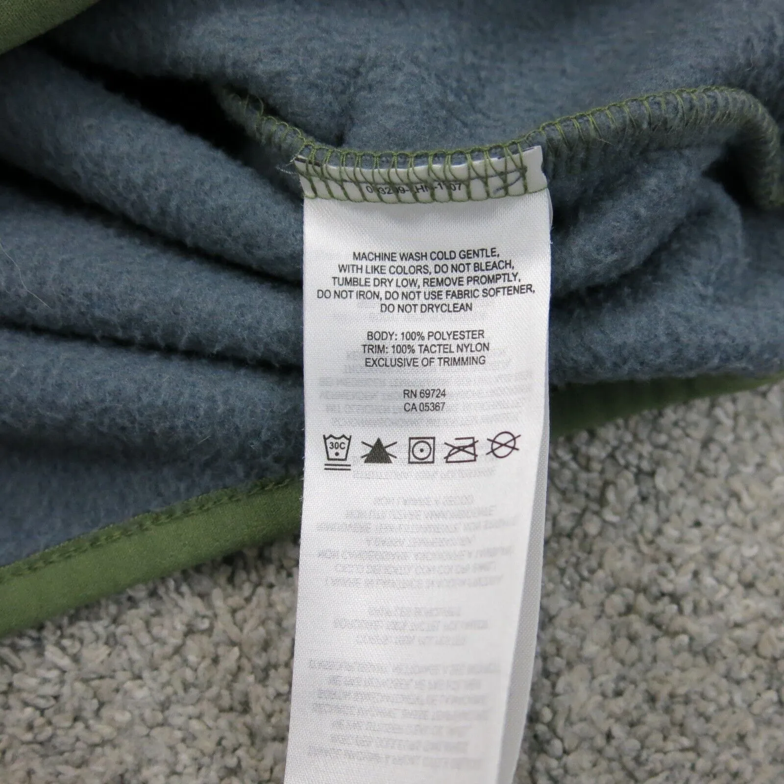 Columbia Mens Pullover Fleece Sweatshirt Long Sleeve Mock Neck Gray/Green Size L