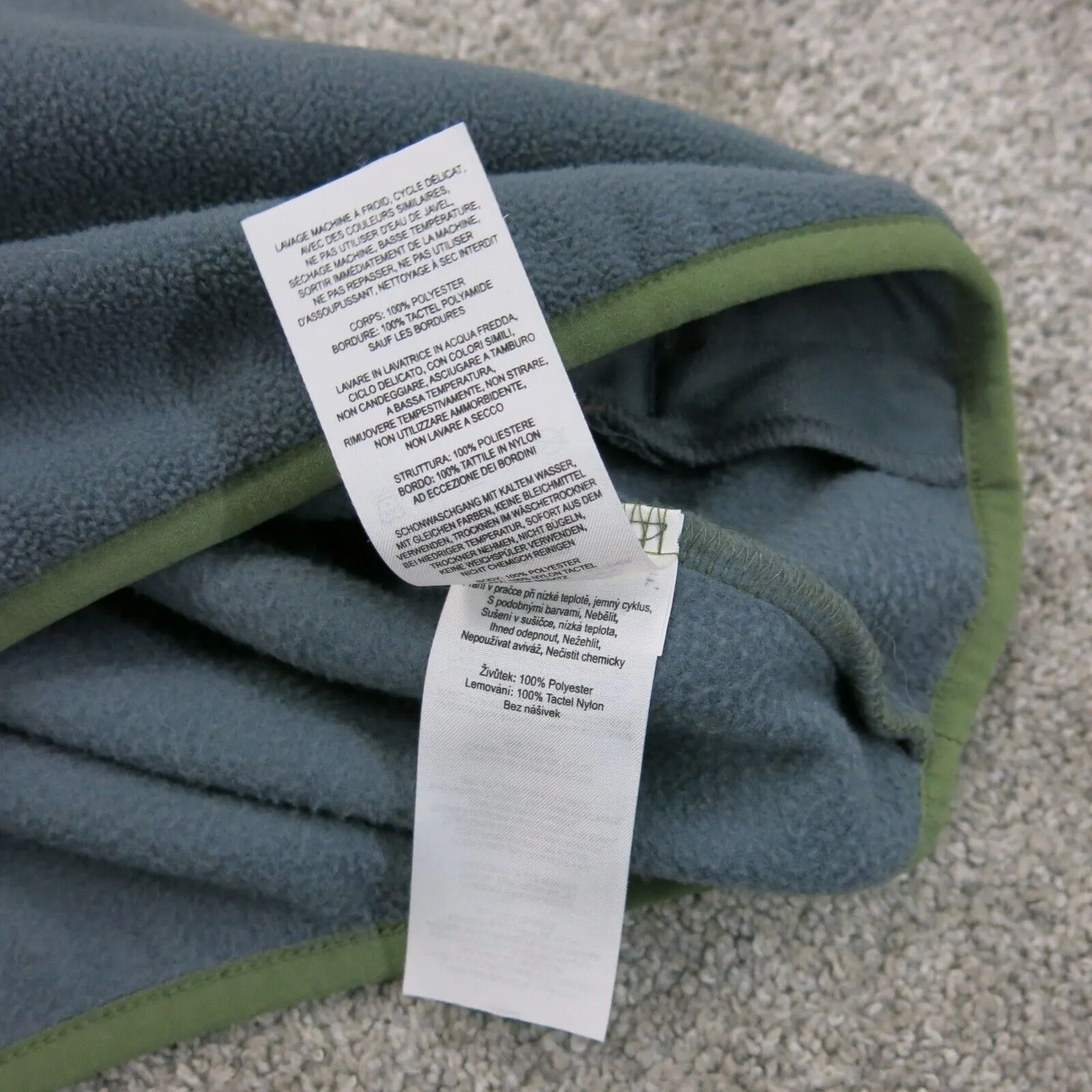 Columbia Mens Pullover Fleece Sweatshirt Long Sleeve Mock Neck Gray/Green Size L