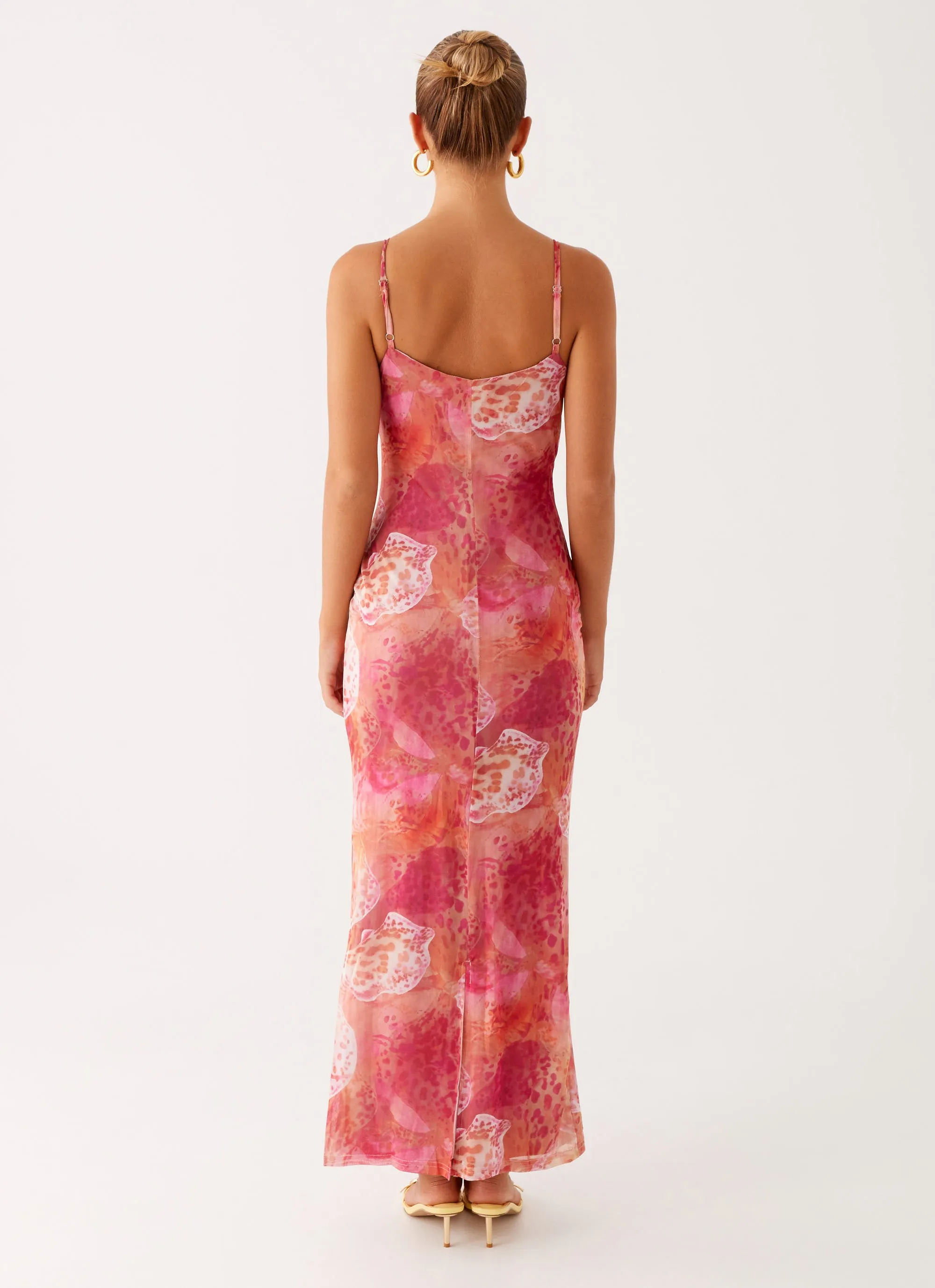 Kasey Midi Dress - Flamingo Fling Luxurious Feel