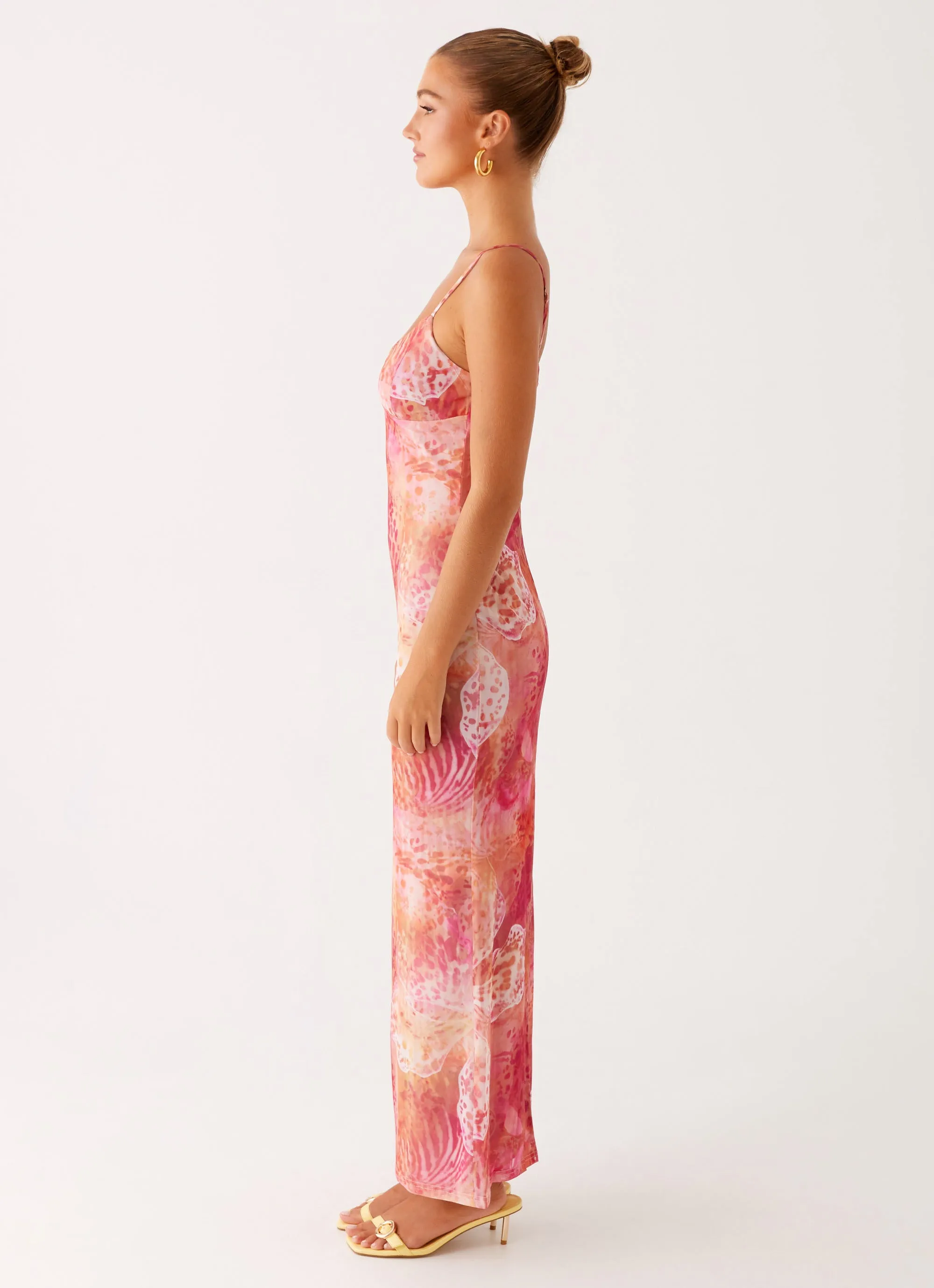Kasey Midi Dress - Flamingo Fling Lightweight Fabric