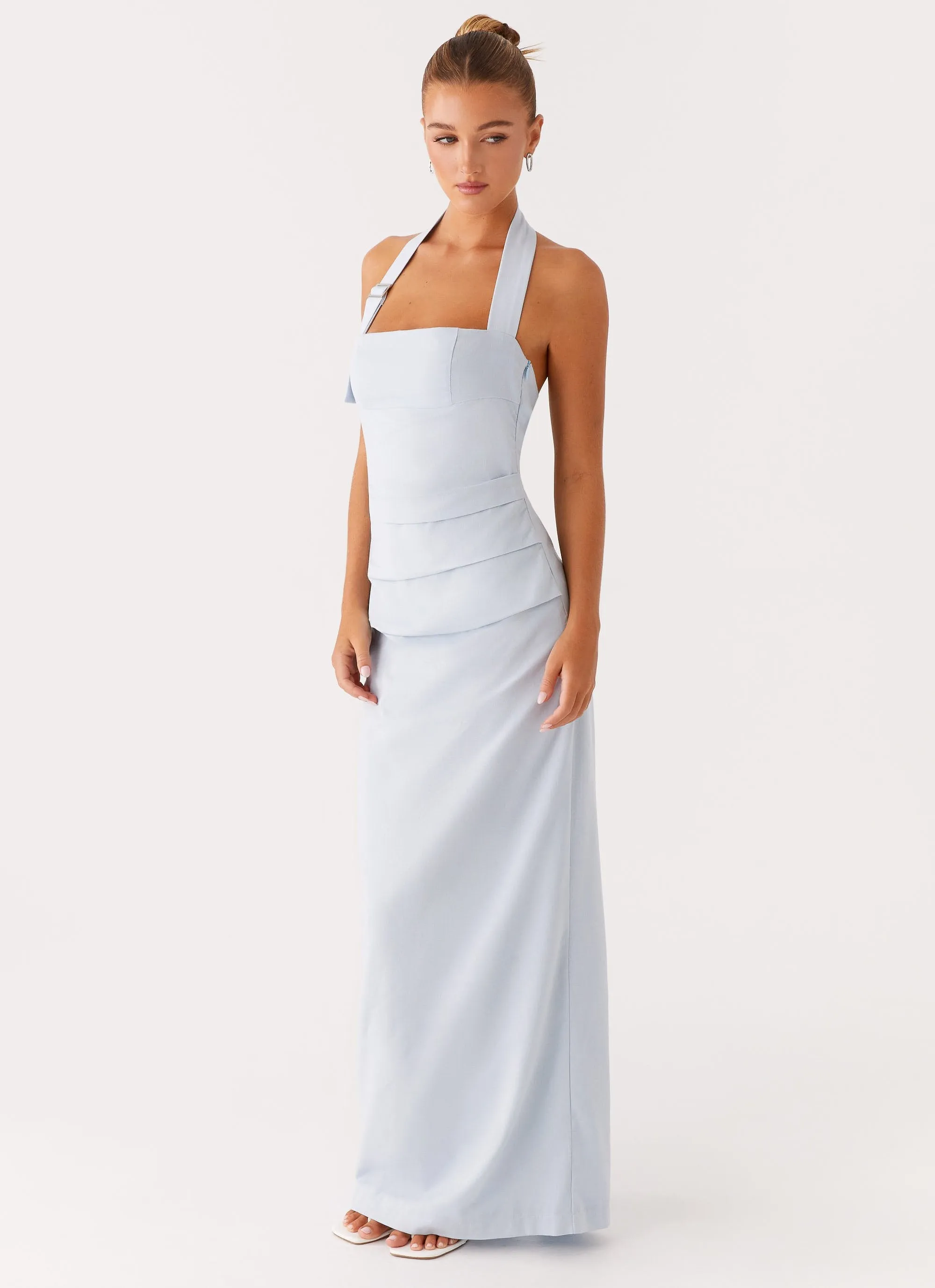 Rumour Has it Maxi Dress - Blue Daily Option Comfortable travel dress