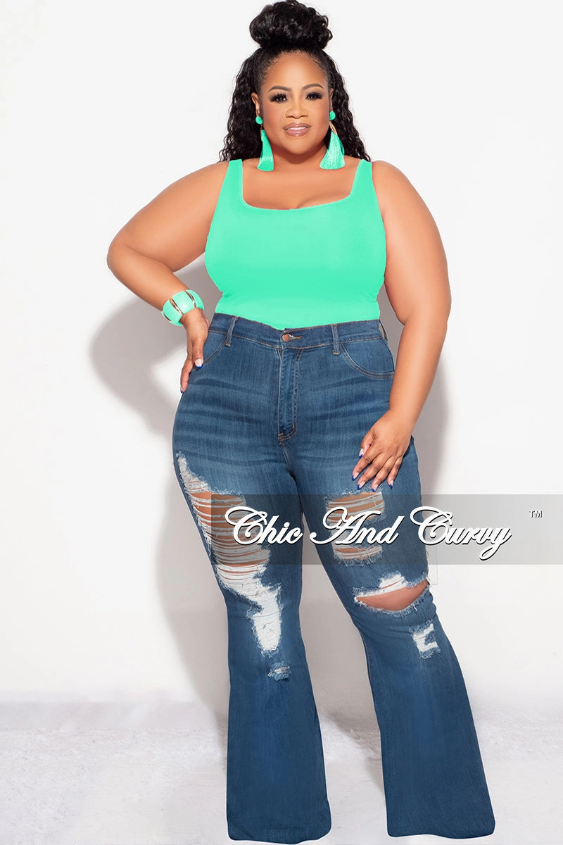 Final Sale Plus Size Camisole with Thick Straps in Mint (Top Only) Active Fit