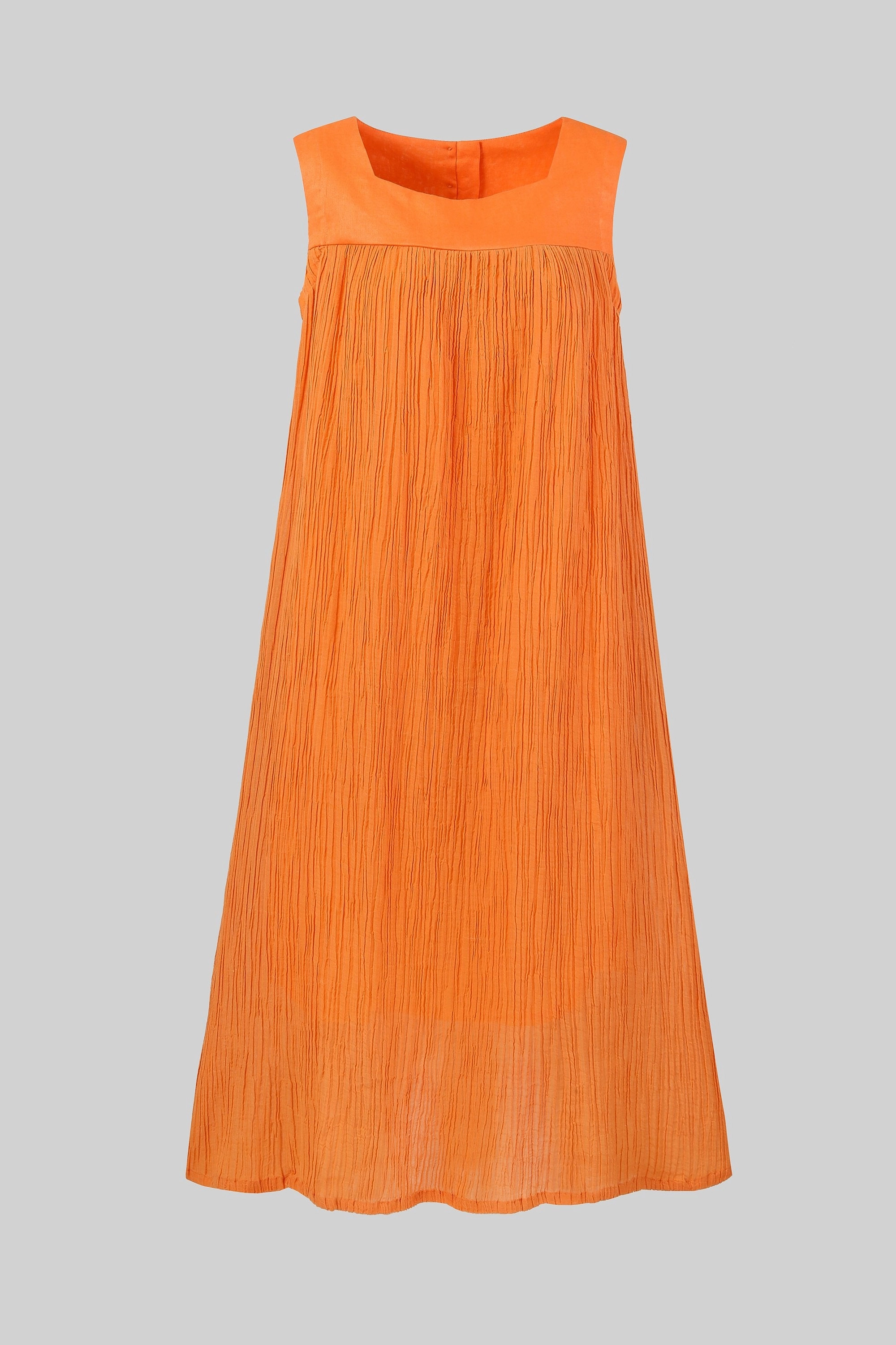 Mandarin Orange 44 |  sleeveless dress Flexible Knees