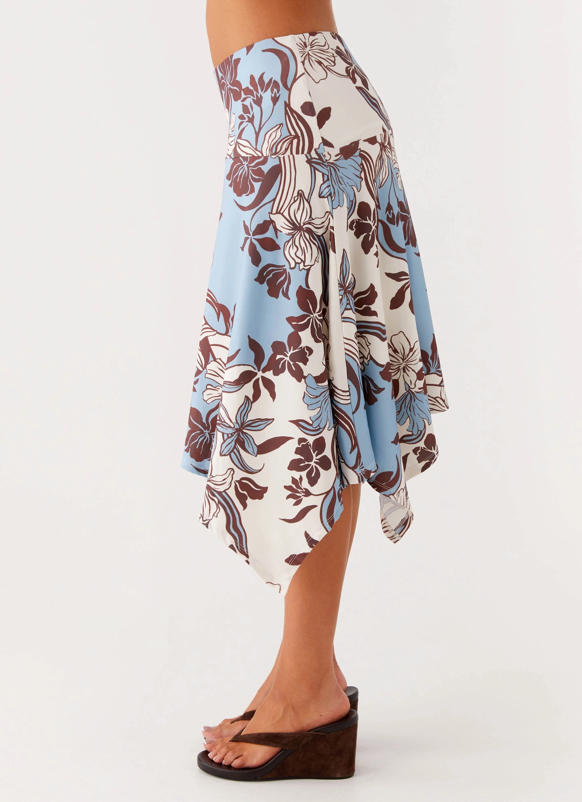ExtendedSizeRange Skye Midi Skirt - Bluewood Blossom
