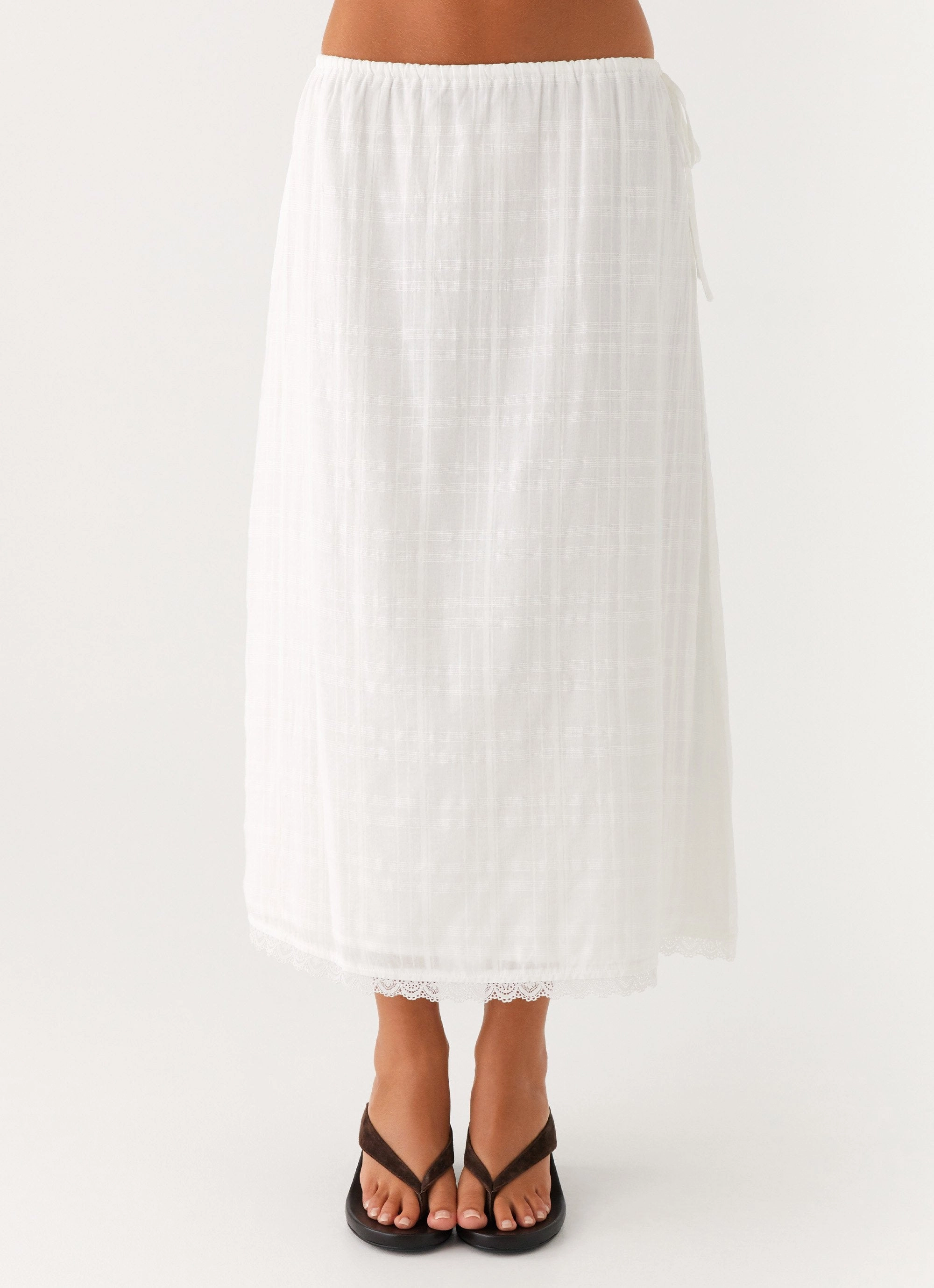 Compact Pack Sweet Lullaby Midi Skirt - White