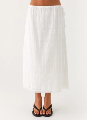 Compact Pack Sweet Lullaby Midi Skirt - White