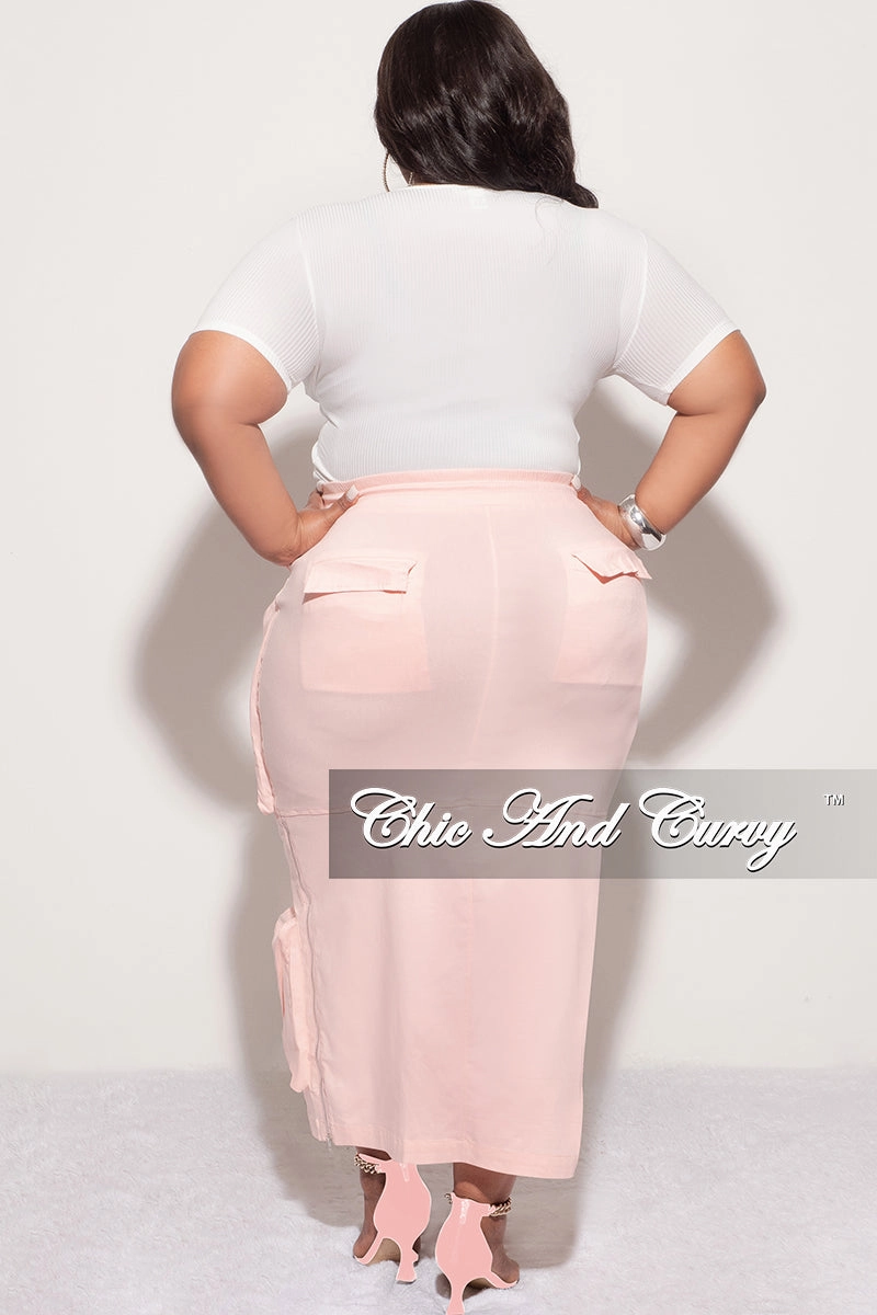 Recyclable Fabric Blend Tough Wear Final Sale Plus Size Ribbed Short Sleeve Faux Wrap Drawstring Top in White (Top Only)