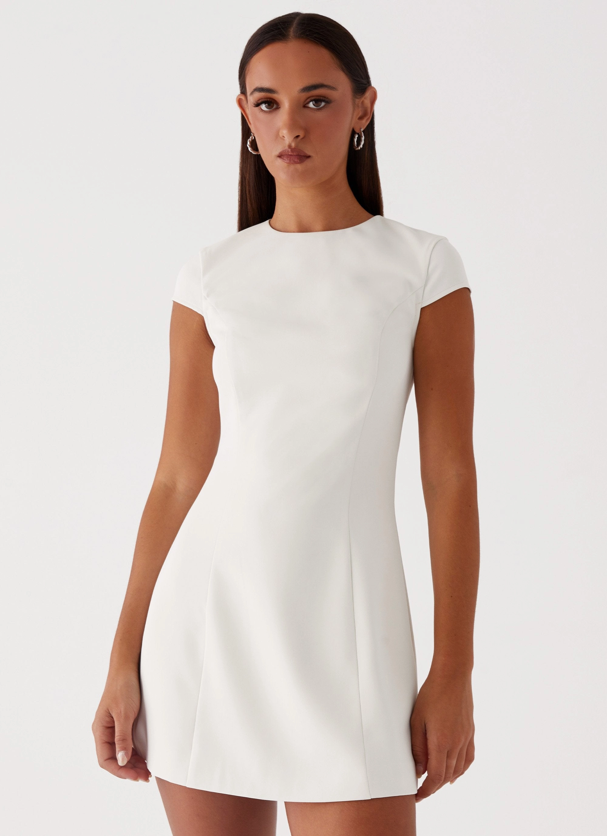 Harriet Mini Dress - Off White Cozy Wear