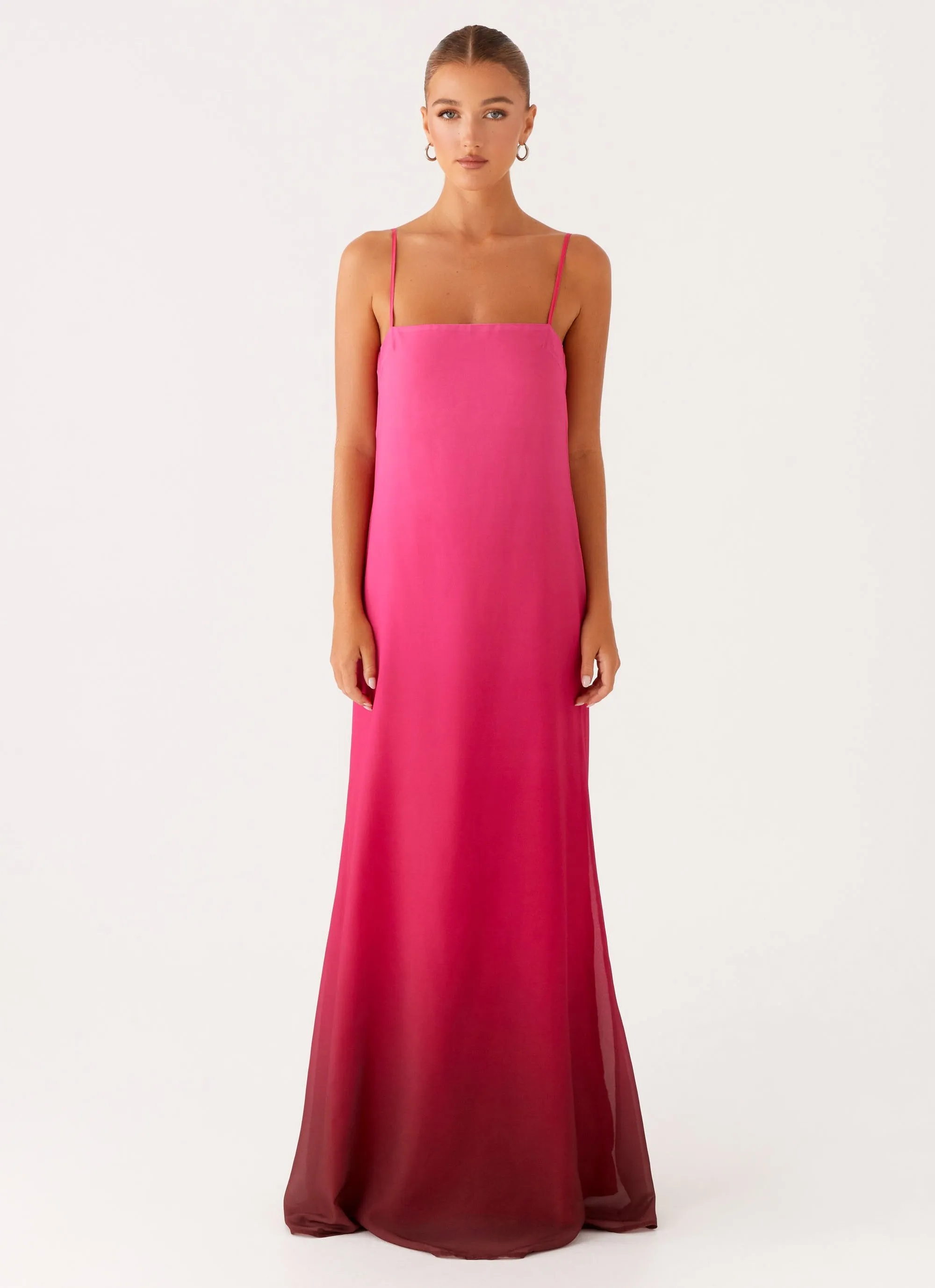 Marianne Maxi Dress - Fuchsia Gradient Fresh Flow Night Style