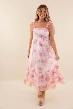 Pinch Me Midi Dress-Blush Layered Comfort Wear Polite Tone