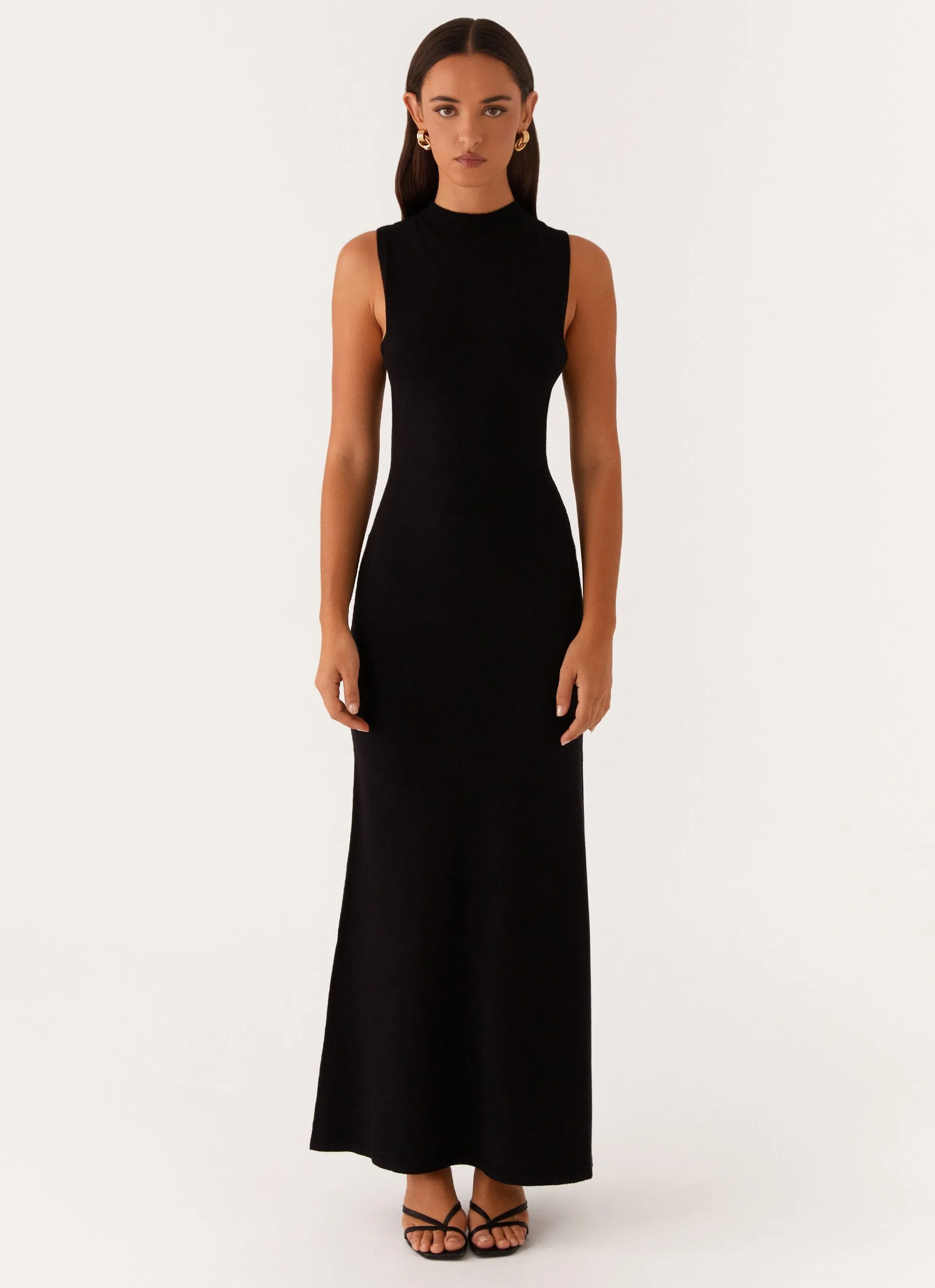 Prove It Knit Maxi Dress - Black Versatile Piece Smooth Layering
