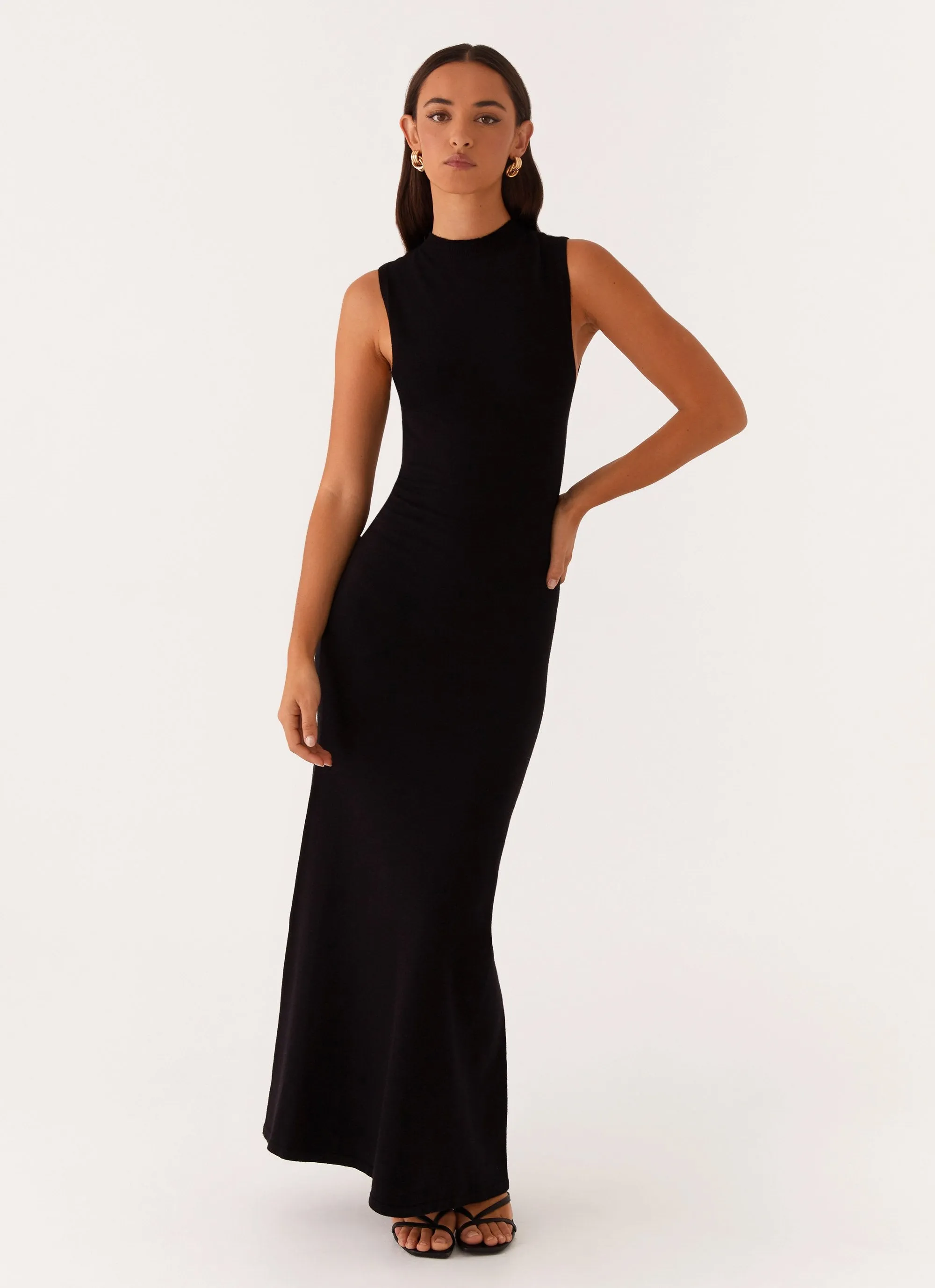 Relax Line Prove It Knit Maxi Dress - Black