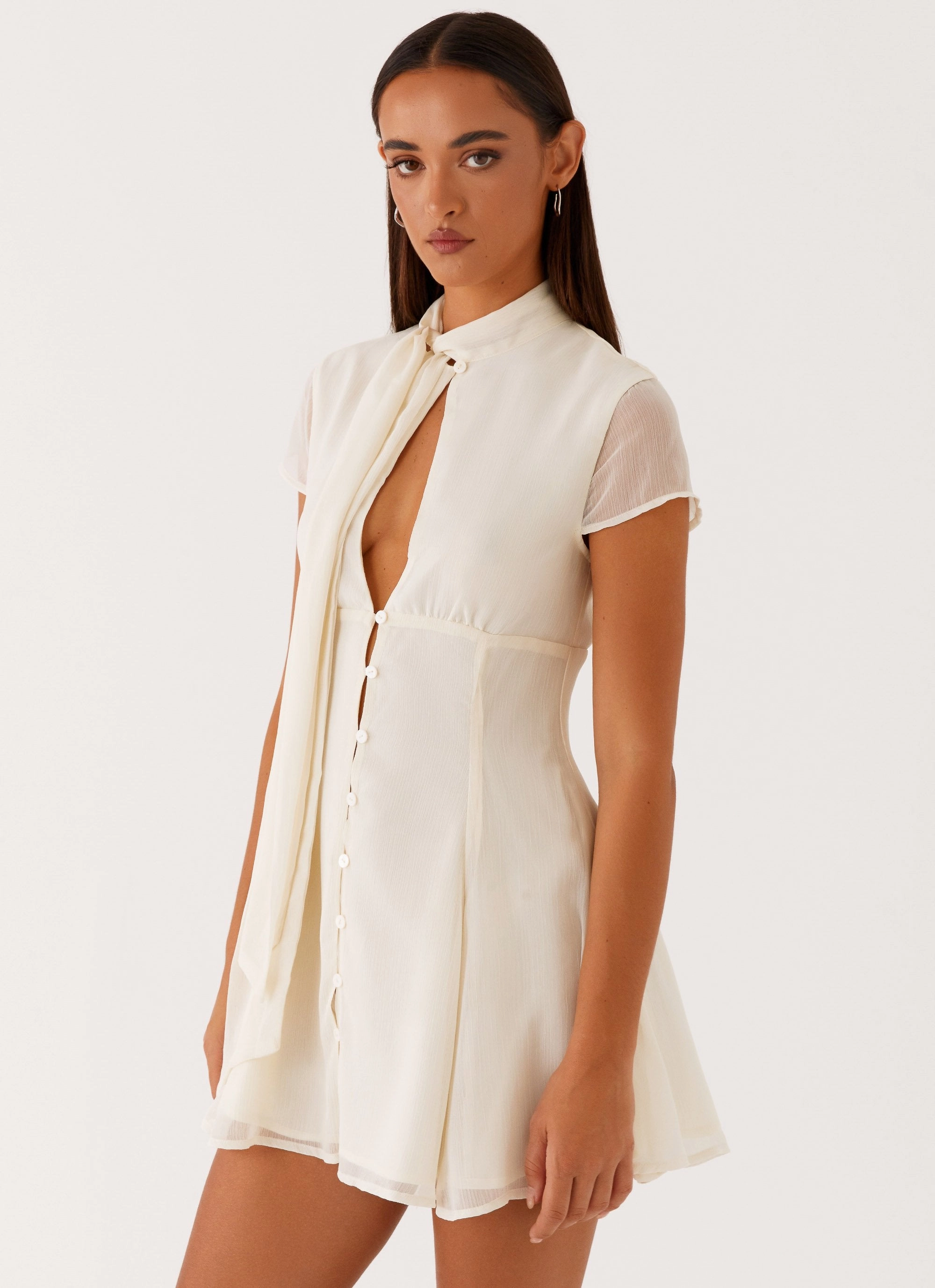 Comfortable and Chic Sleek And Stylish Karling Mini Dress - Ivory