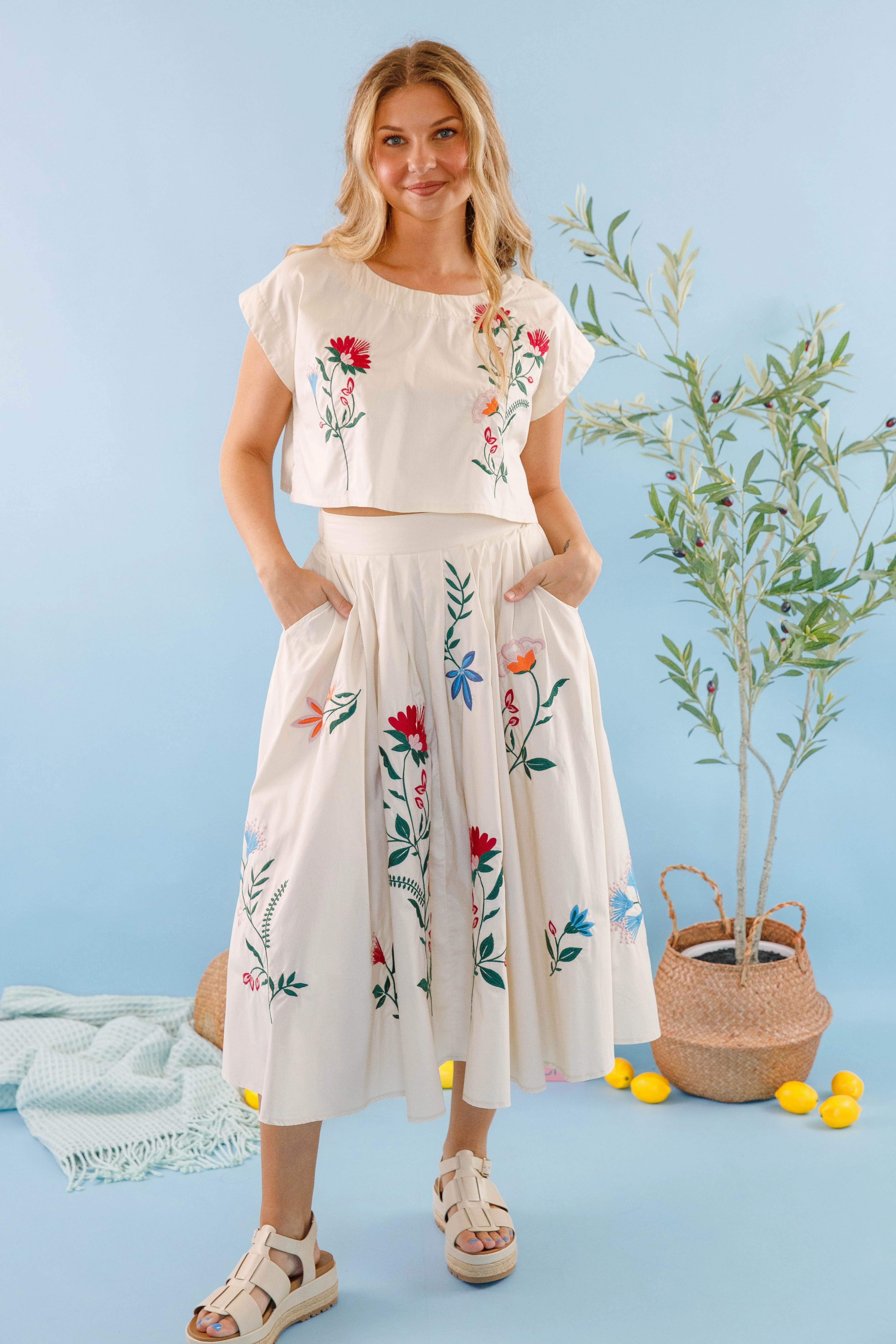 Finding The Good Midi Skirt-Tan OdorResistantTreatment