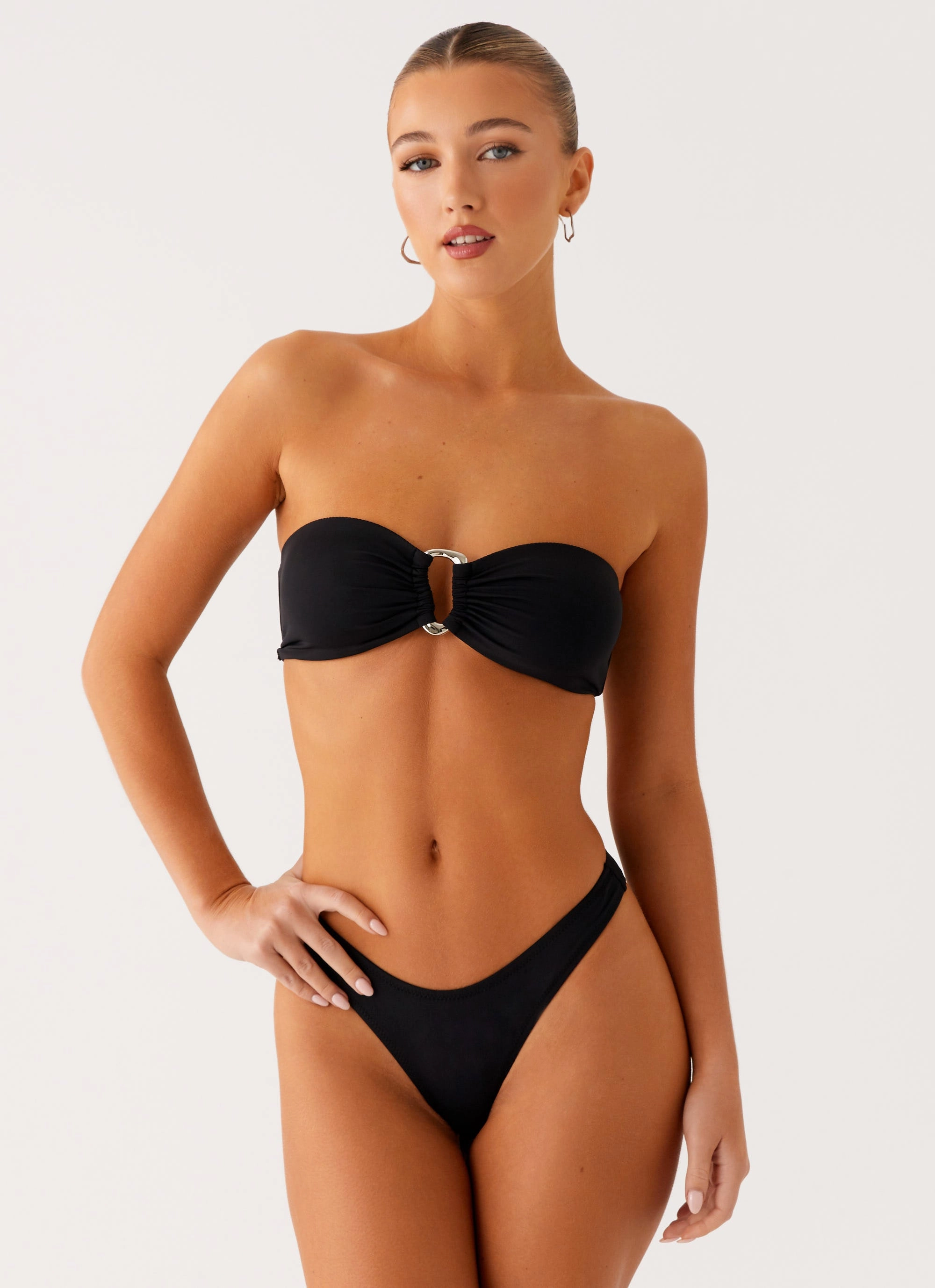 ImpactDispersing Fabric Technology AntiStatic Finish Cuba Strapless Bikini Top - Black