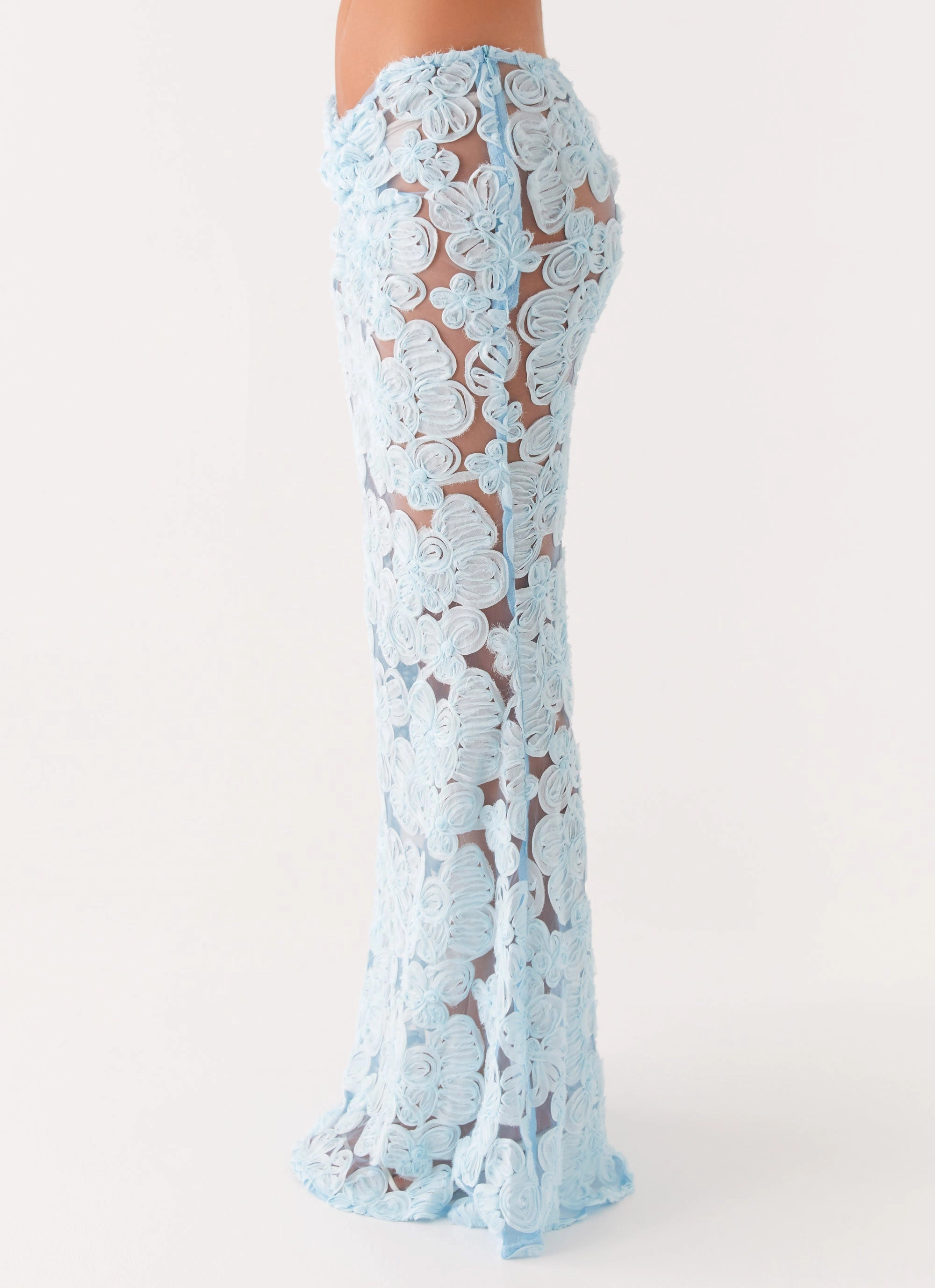 Fiorella Floret Maxi Skirt - Blue Breathable mesh Anti Odor Technology