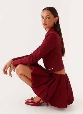 Rugged Fit Vesper Bubble Mini Skirt - Mulberry