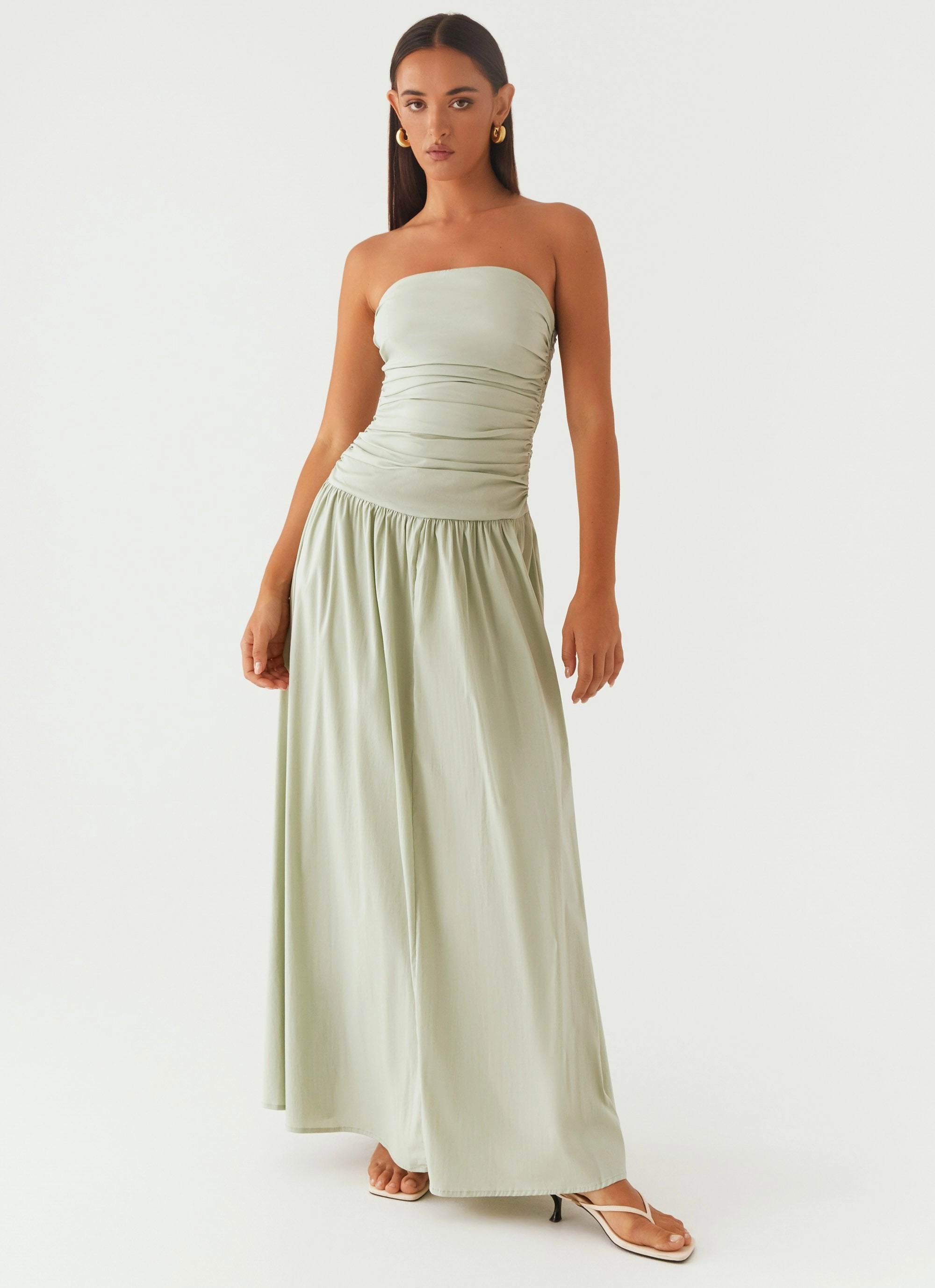 Carmel Maxi Dress - Sage Tailored Style Holiday-Party
