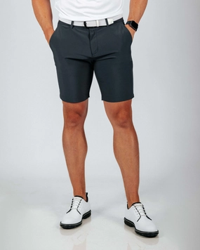 Men's Dark Gray Golf Shorts Stain Release Finish Fit Flex