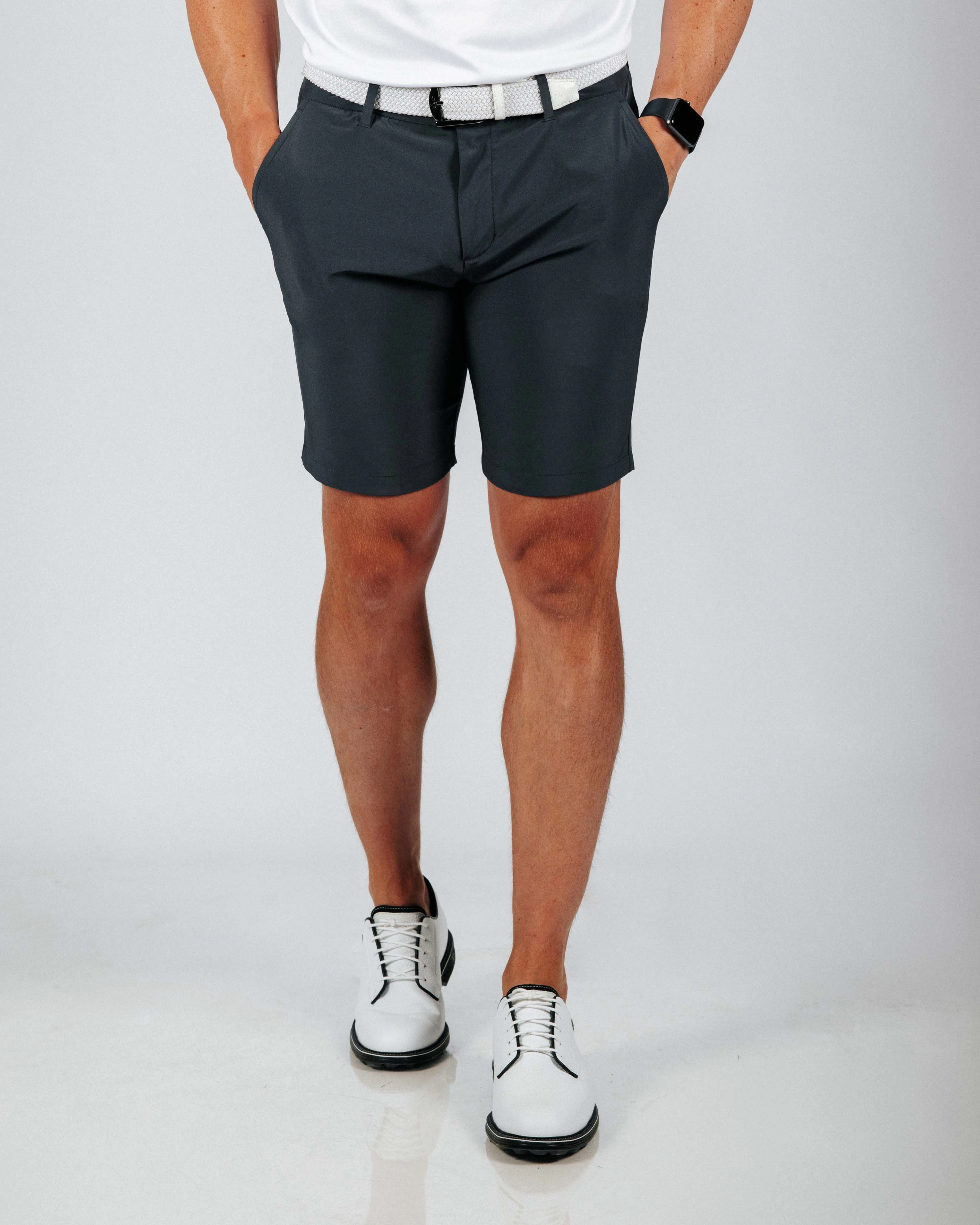 Men's Dark Gray Golf Shorts wrinkle free