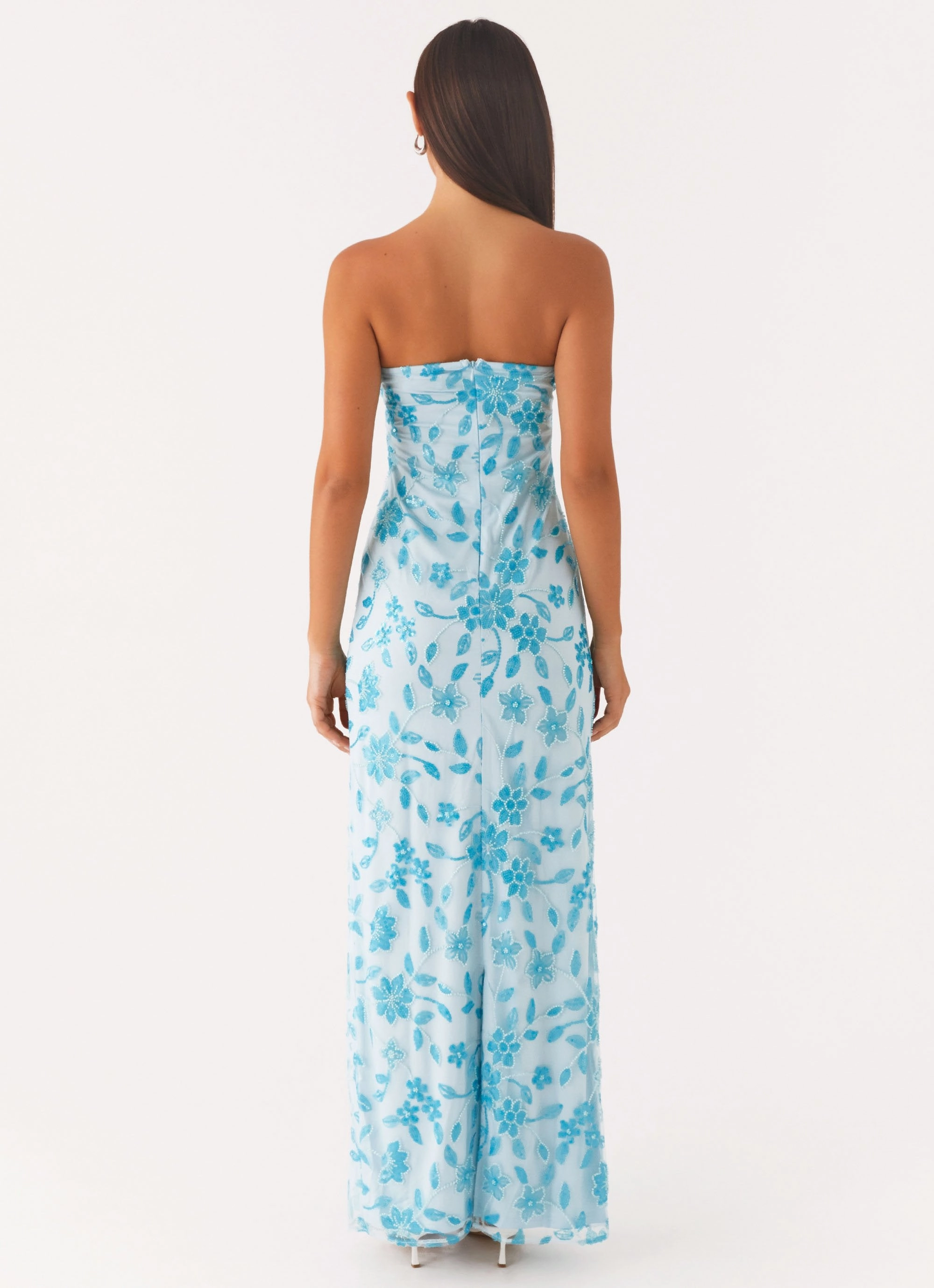 Prism Beaded Maxi Dress - Blue summer breeze Stylish Appeal