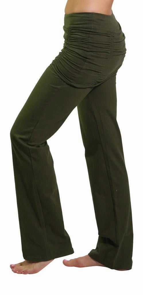 Lightweight Material Everyday Comfort Wear Ruched Skirt Yoga Pant
