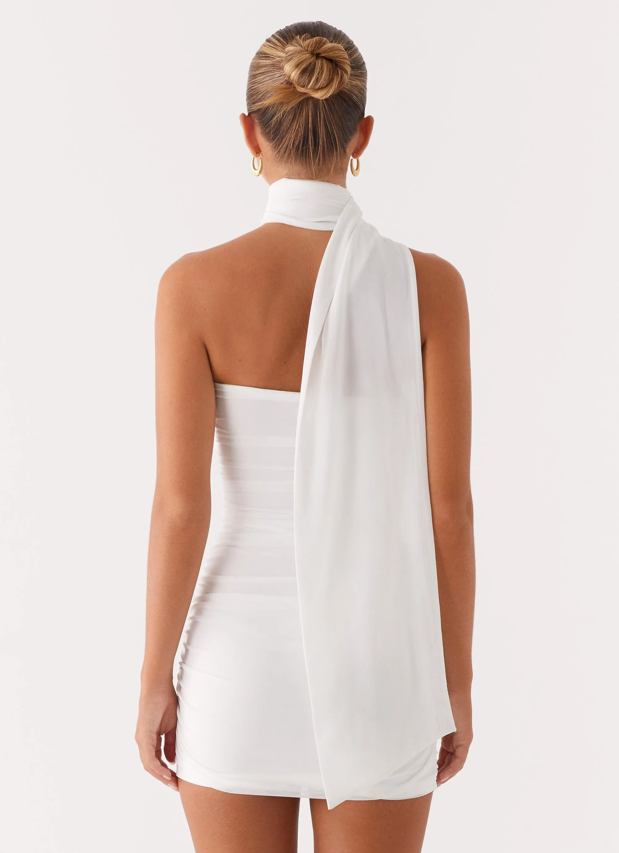 Smart Fit Wear Chill Fashion Breaking News Mini Dress - White