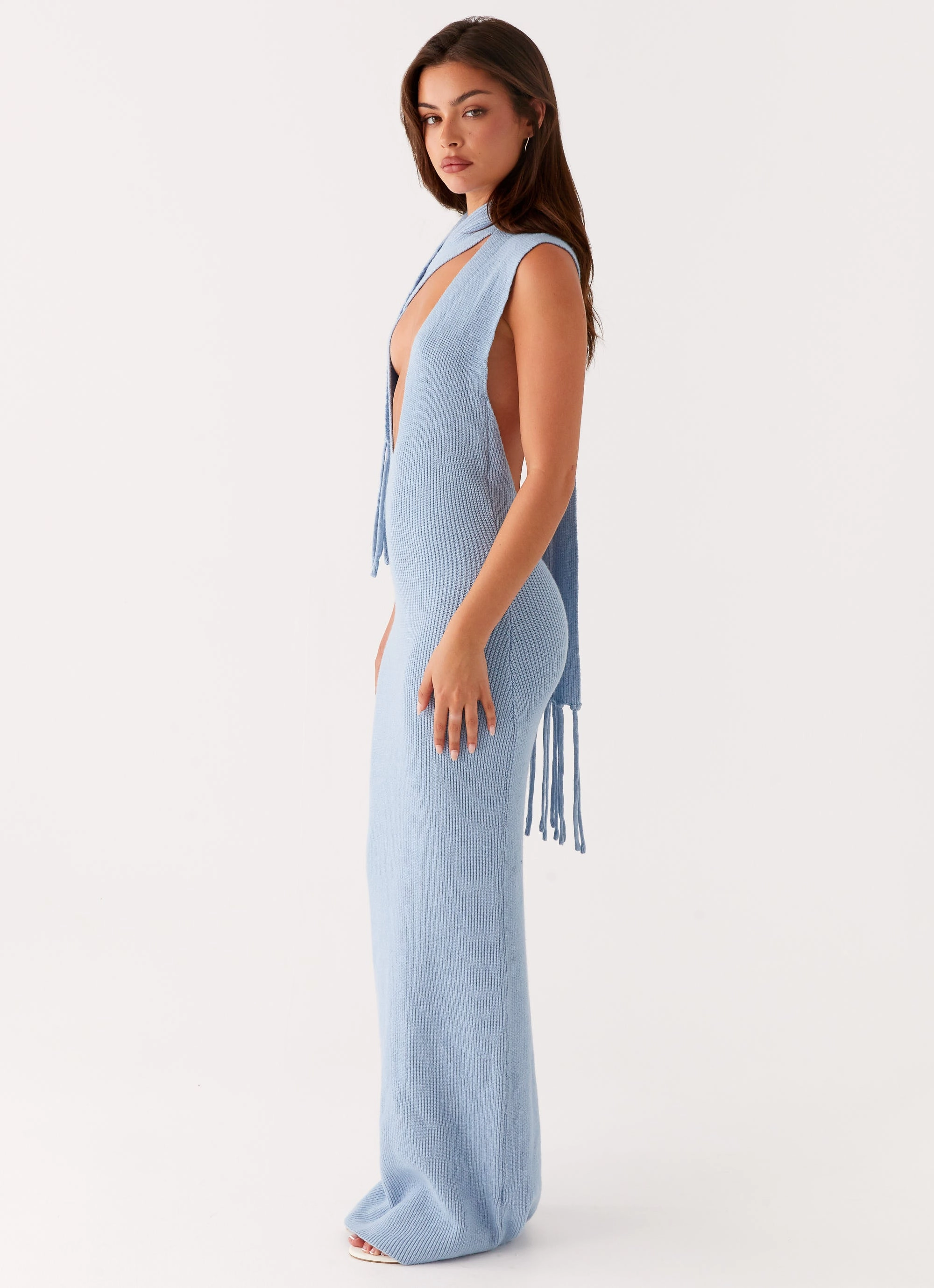 Raine Knit Maxi Dress - Blue NonSlipClosure