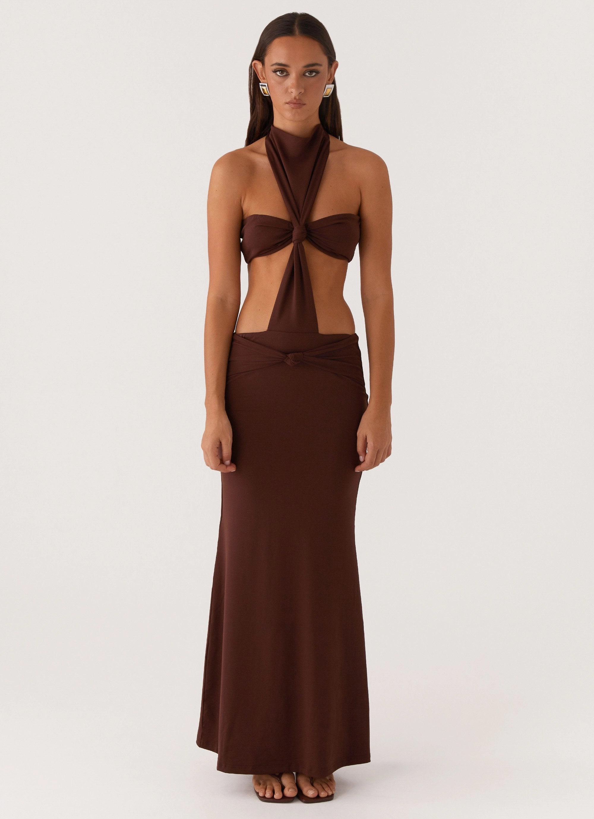 Romantic Vibes Elinor Maxi Dress - Chocolate