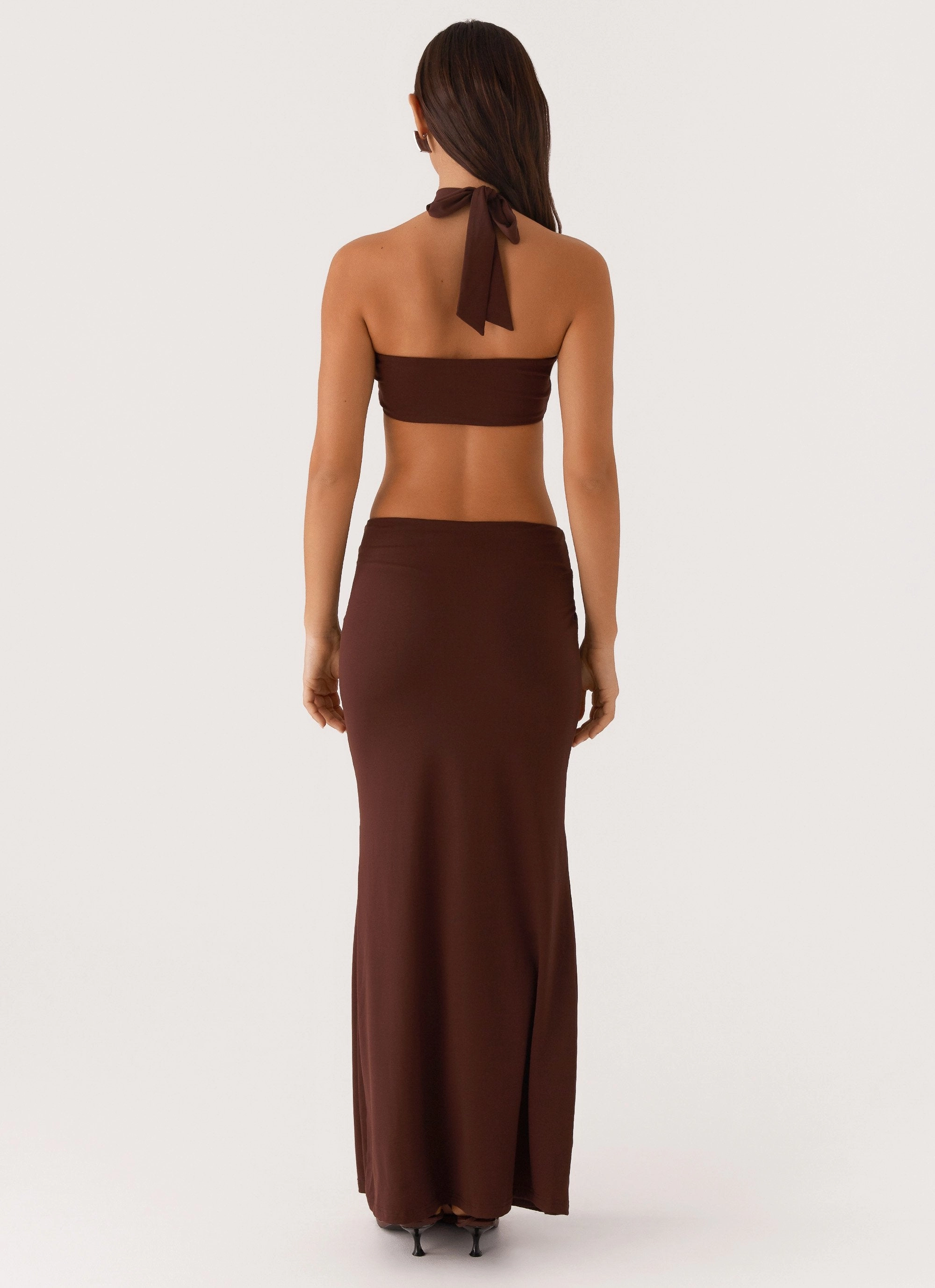 Office Mood Elinor Maxi Dress - Chocolate