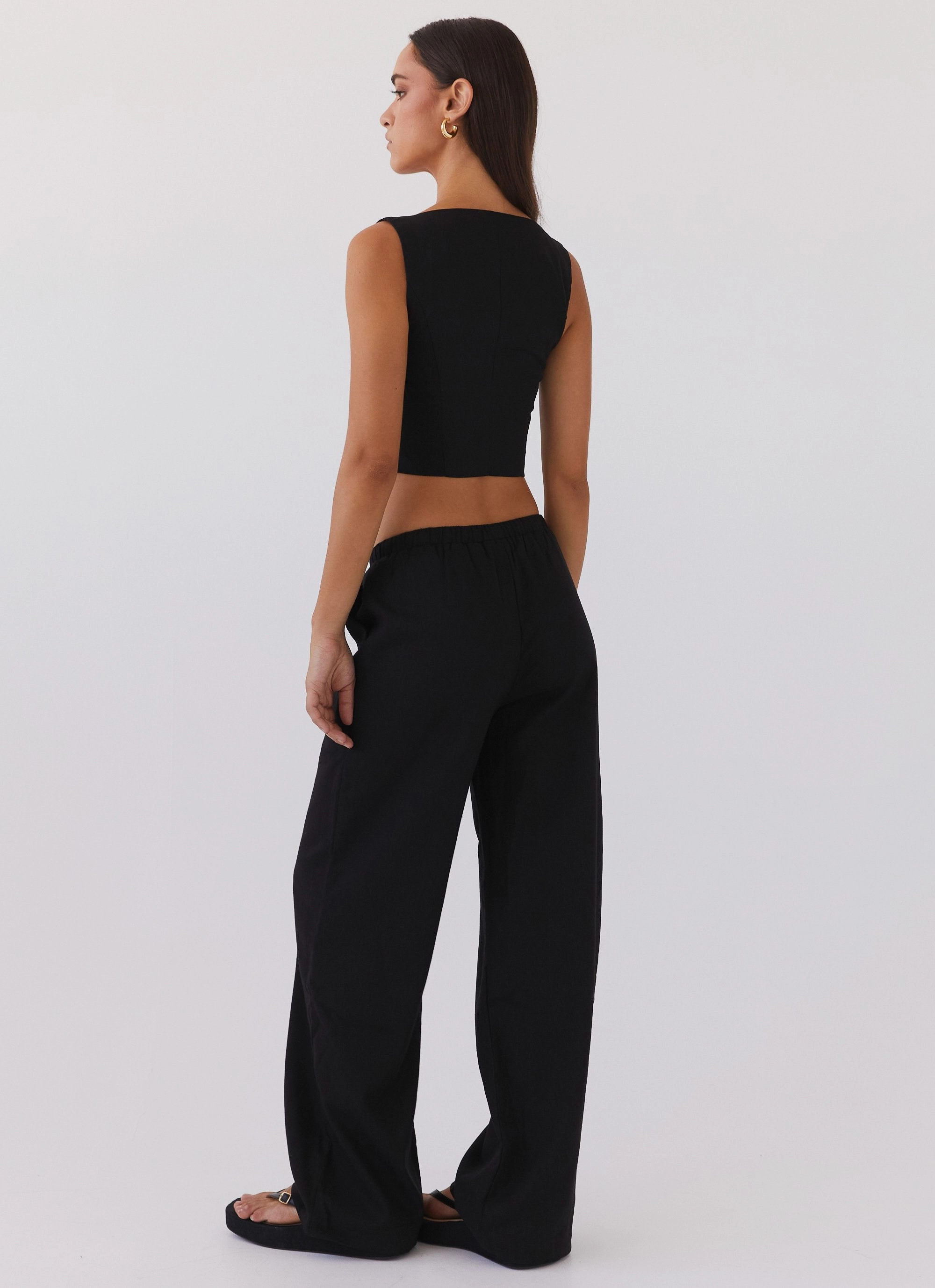 Fresh Face Linen Pants - Black All Fit Everyday Comfort