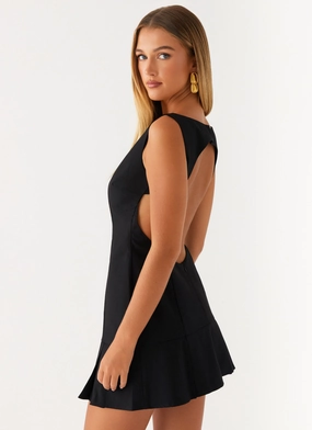 Zavia Mini Dress - Black Mood Casual Family Joy