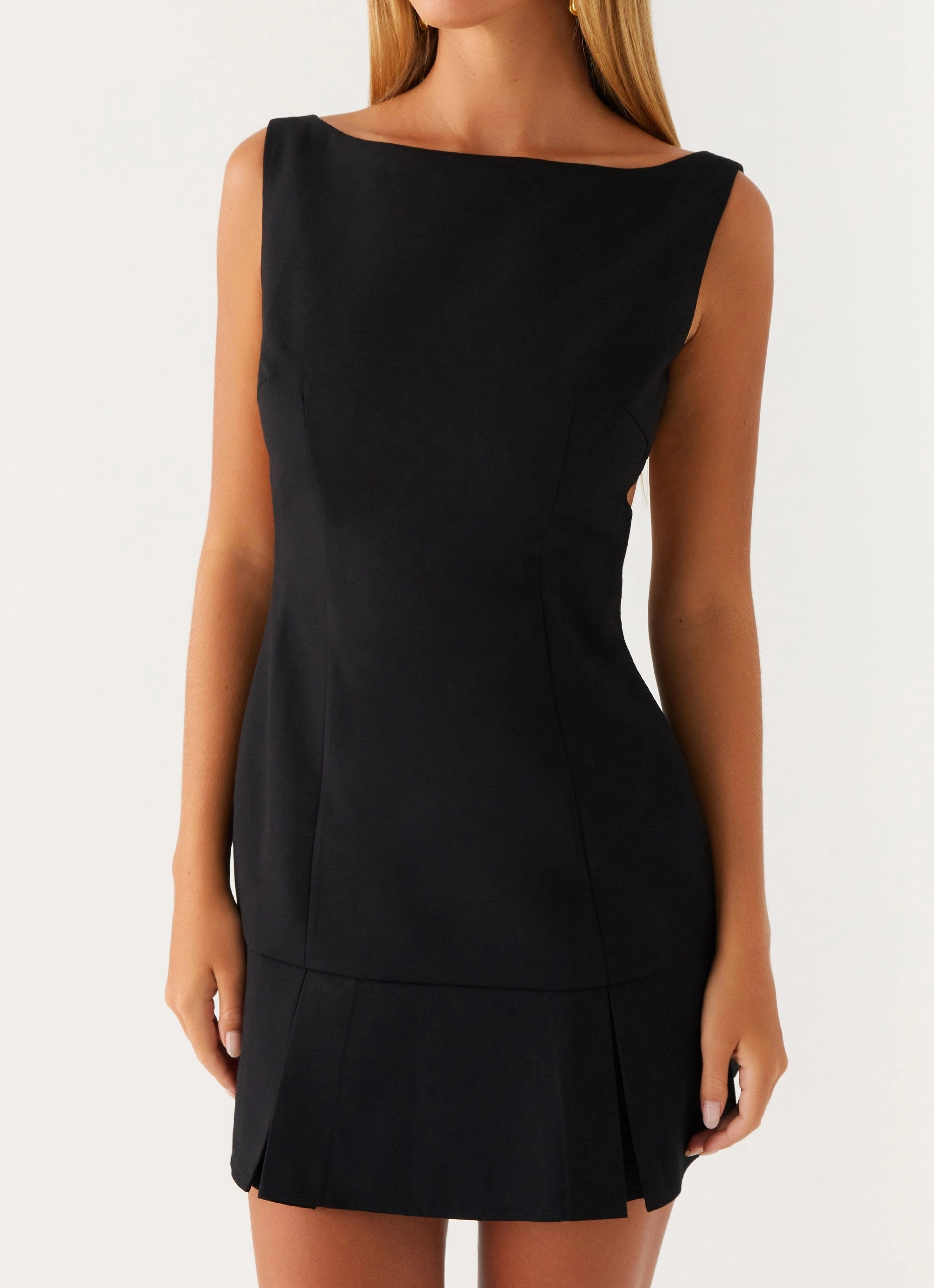 Flattering Layers Chic Energy Zavia Mini Dress - Black