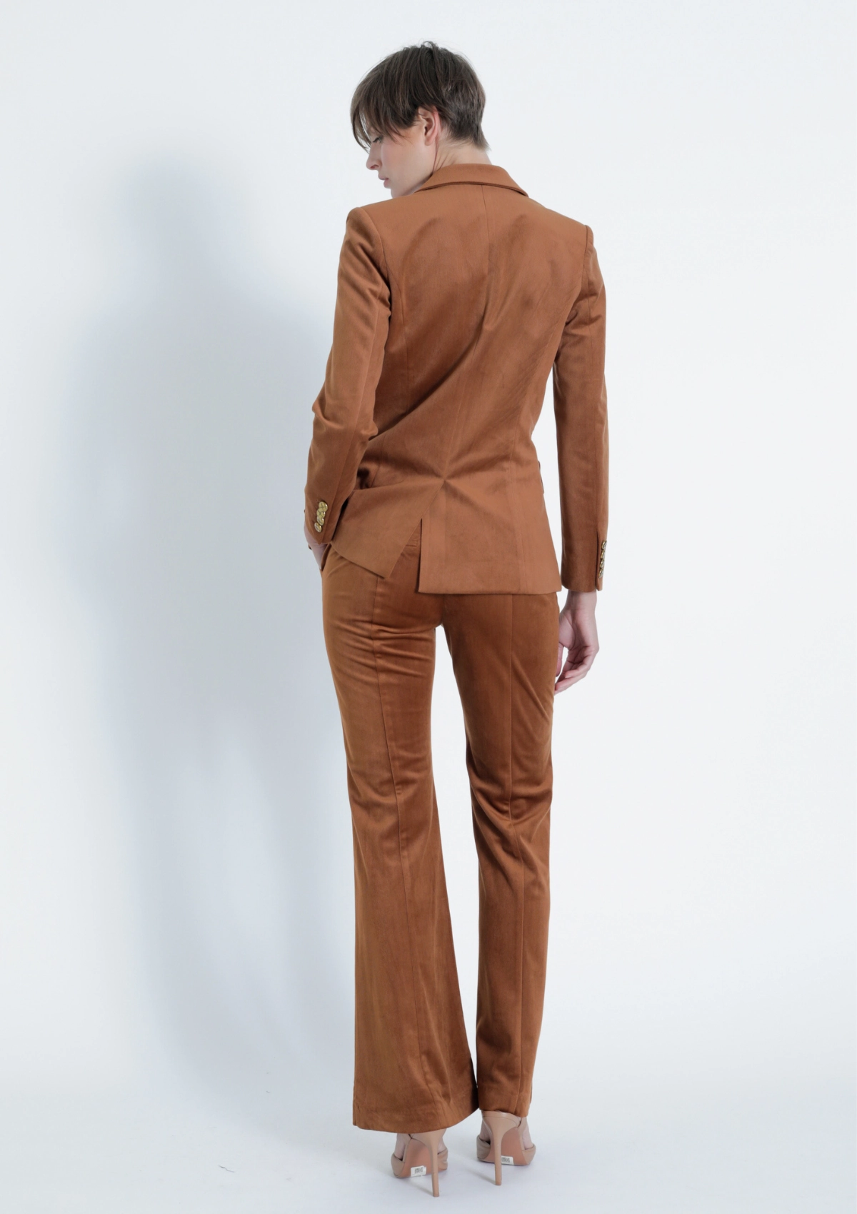 Rainie Corduroy Pants Body-Hugging Fit Stain Resistant
