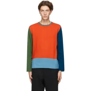 Comme des Garcons Homme Deux Multicolor Colorblock Sweater