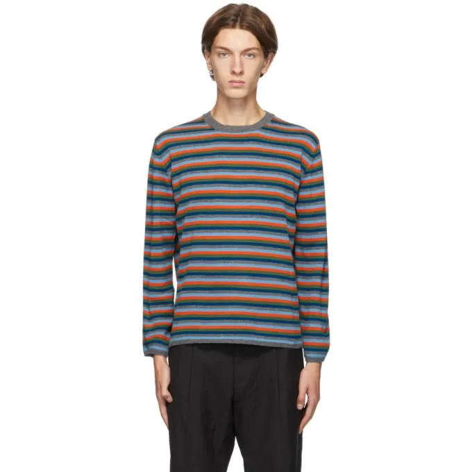 Comme des Garcons Homme Deux Multicolor Striped Sweater