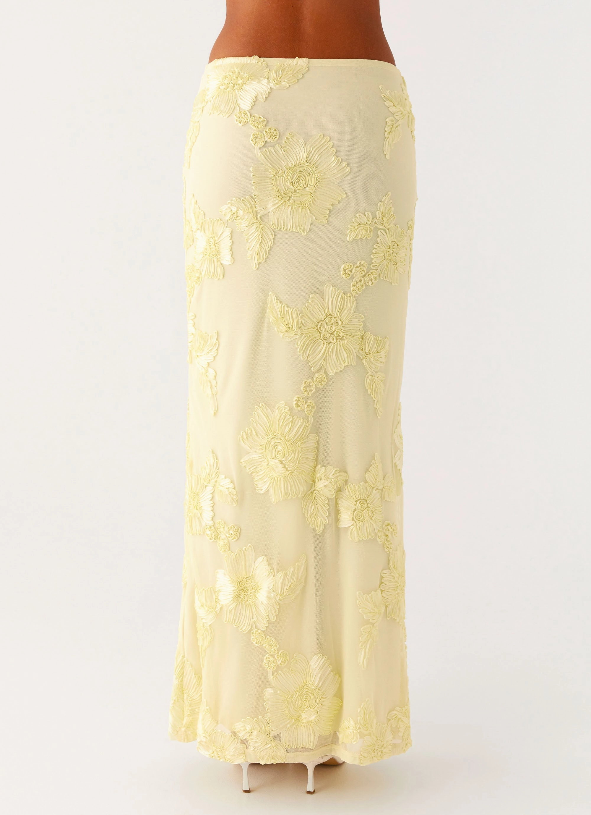 Wrinklefree Radiate Maxi Skirt - Yellow