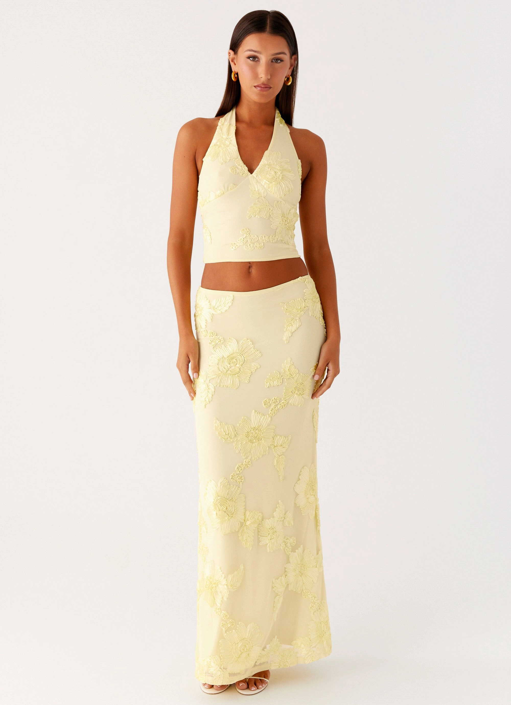 Radiate Maxi Skirt - Yellow Day To Night EasyCareFabric