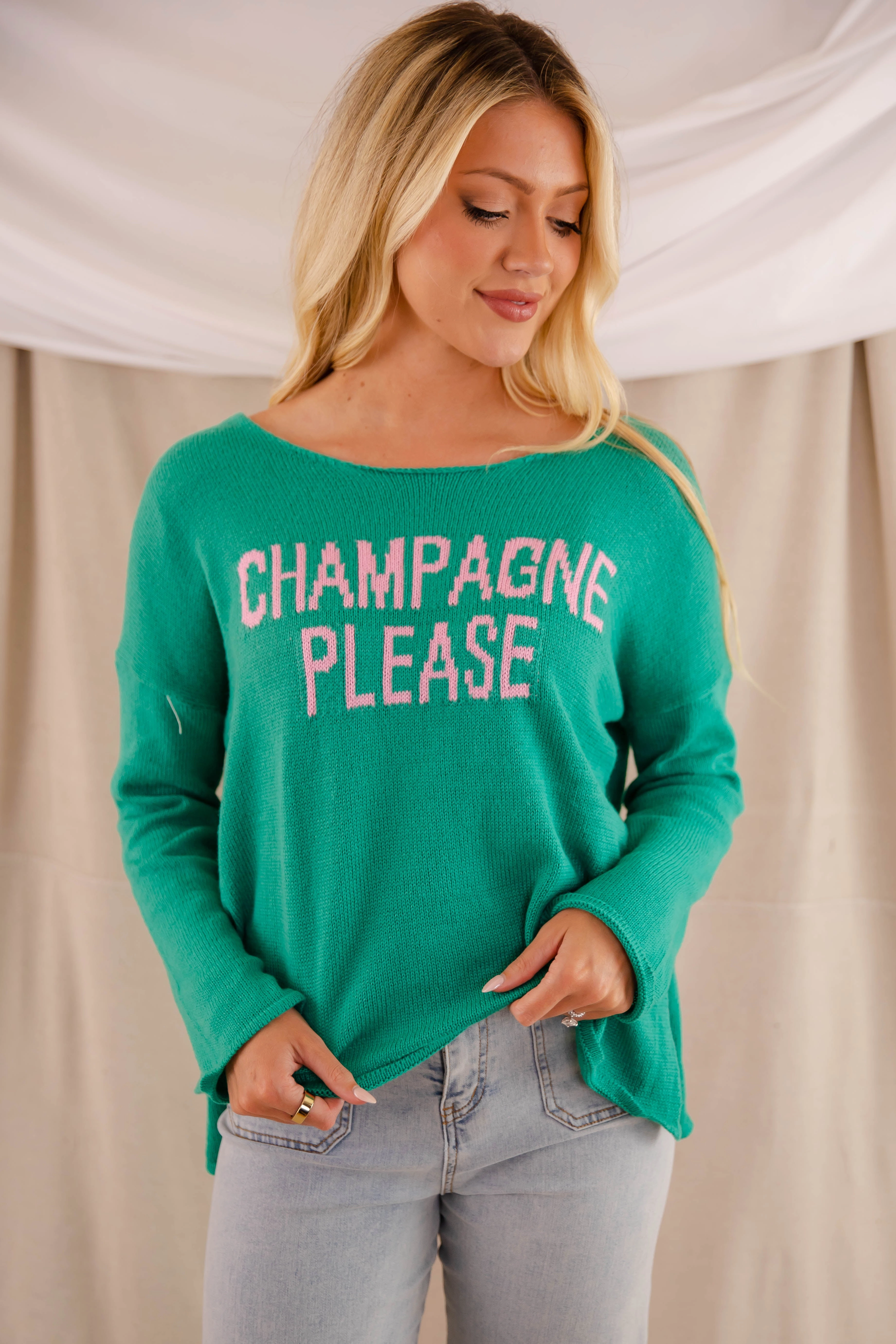 Champagne, Please! Knit Sweater Bluesign Approved Material