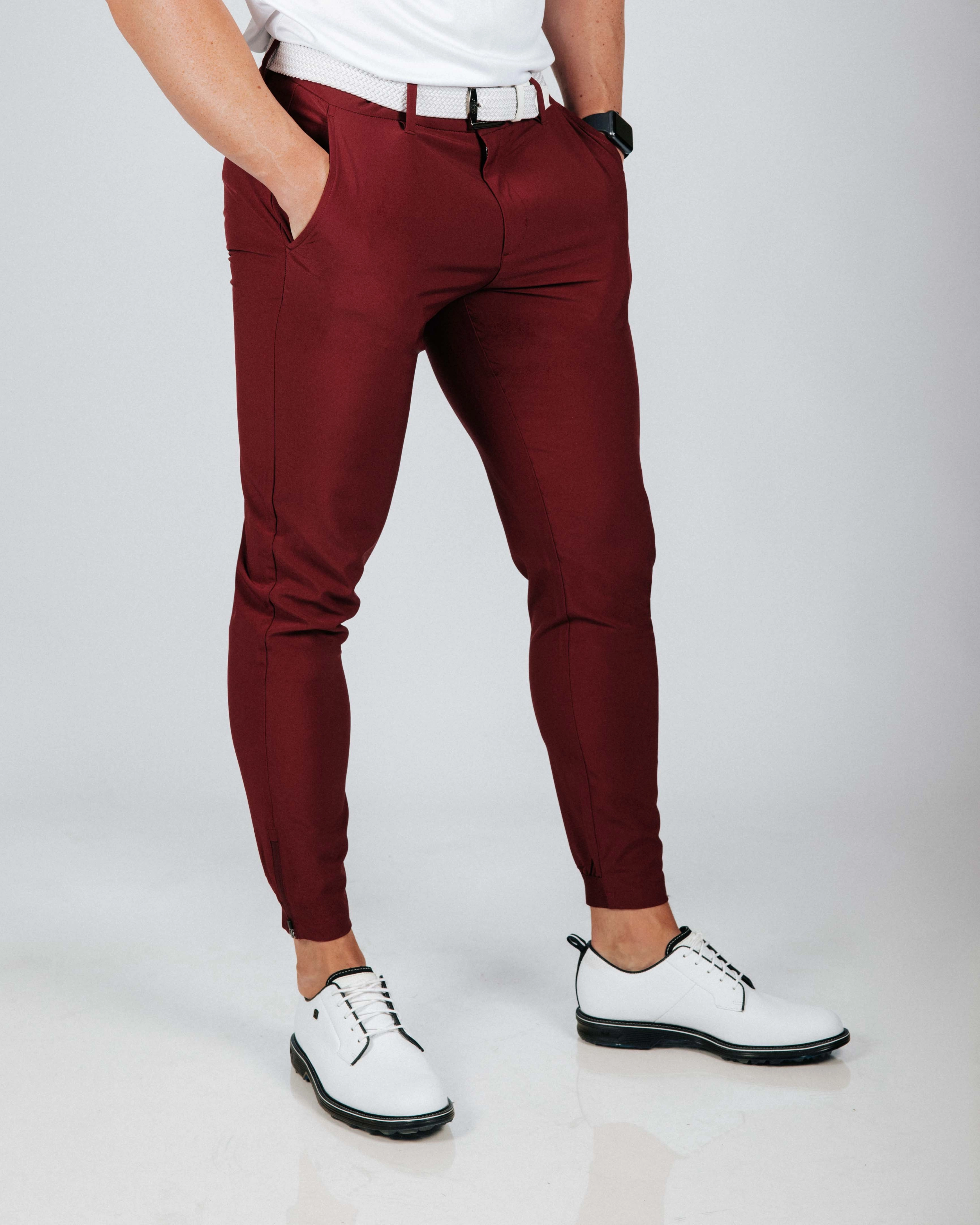 Active Lifestyle MoistureWickingLining Men's Wine Golf Jogger