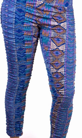 All weather High Durability Thread Ruched Print Legging