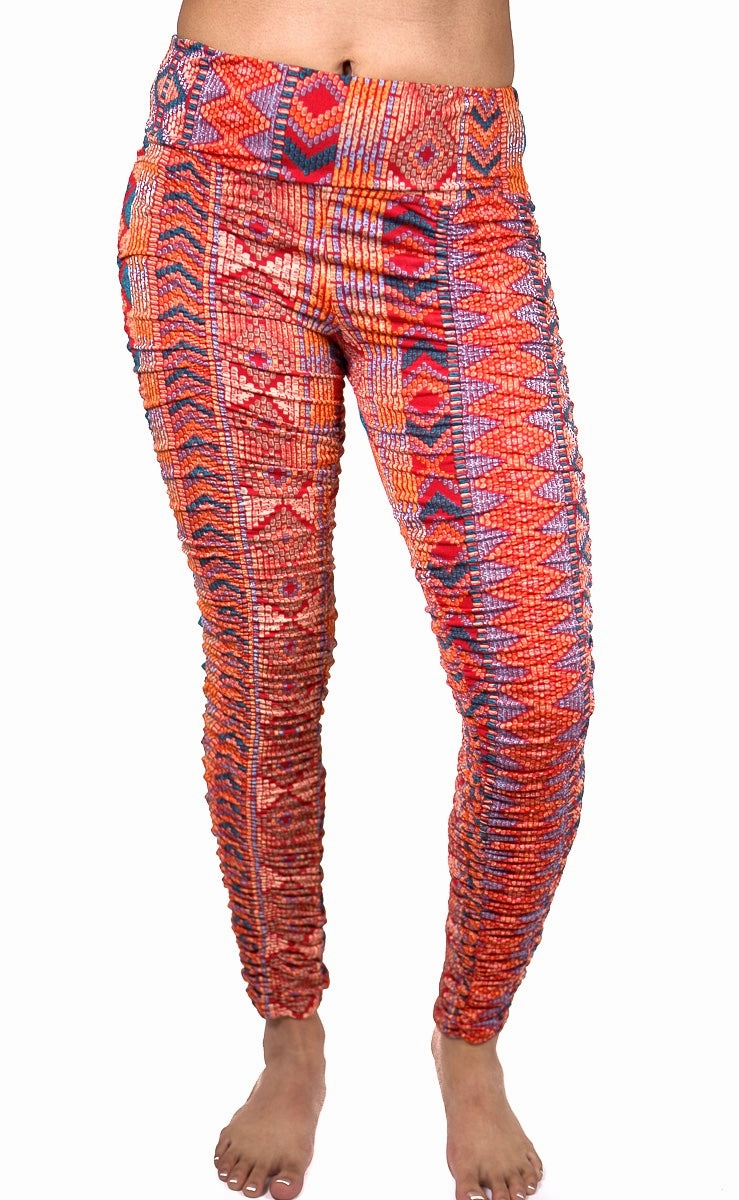 Ruched Print Legging slim fit Core Utility
