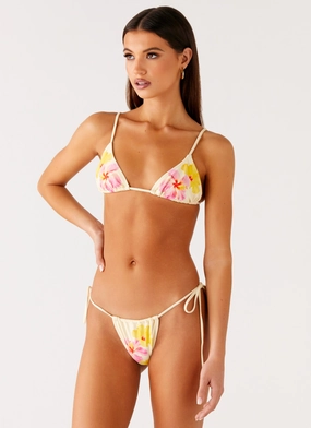brooch venue Printed Lissy Bikini Bottoms - Yellow Flower