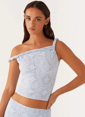Quick-Dry Diamond Sky Top - Blue