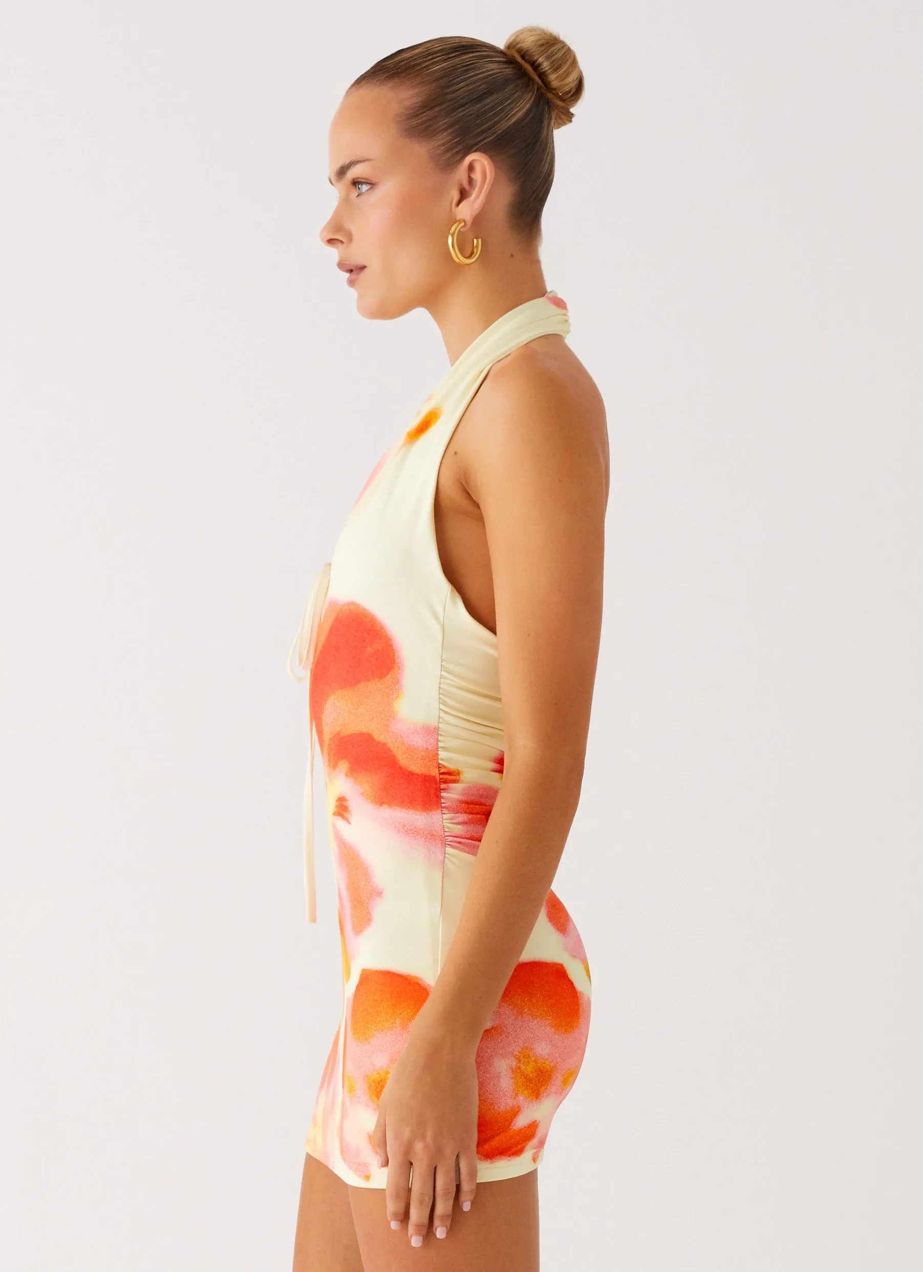 Sleek Outline Work Chic Know You Better Mini Dress - Mimosa Blossom