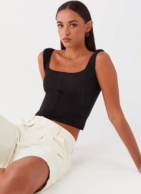 EcoCertified Textile Kaden Top - Black