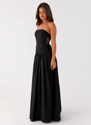 Conagh Maxi Dress - Black Subtle Comfort