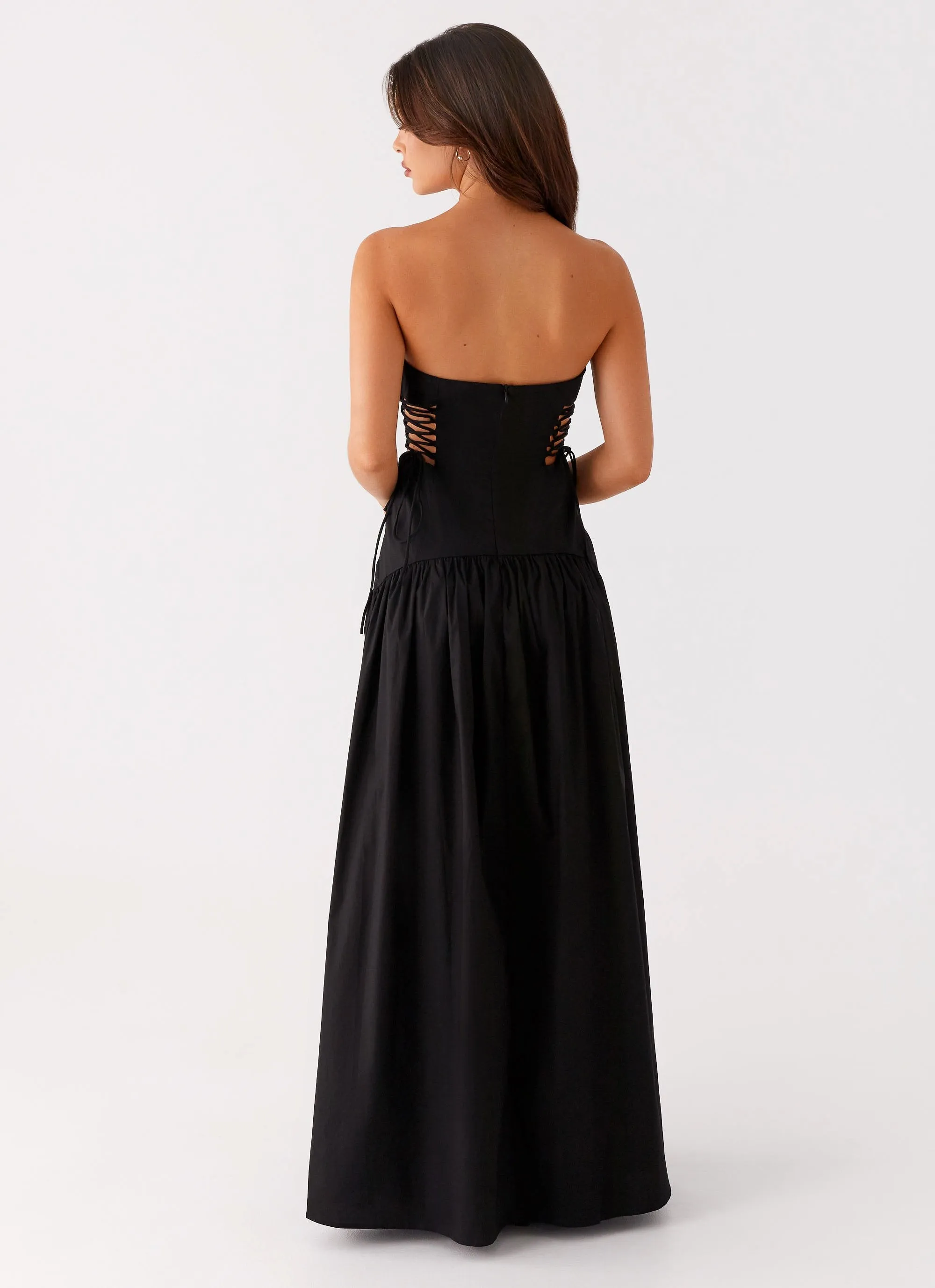 Conagh Maxi Dress - Black Decorative-Design EasyCareMaterial