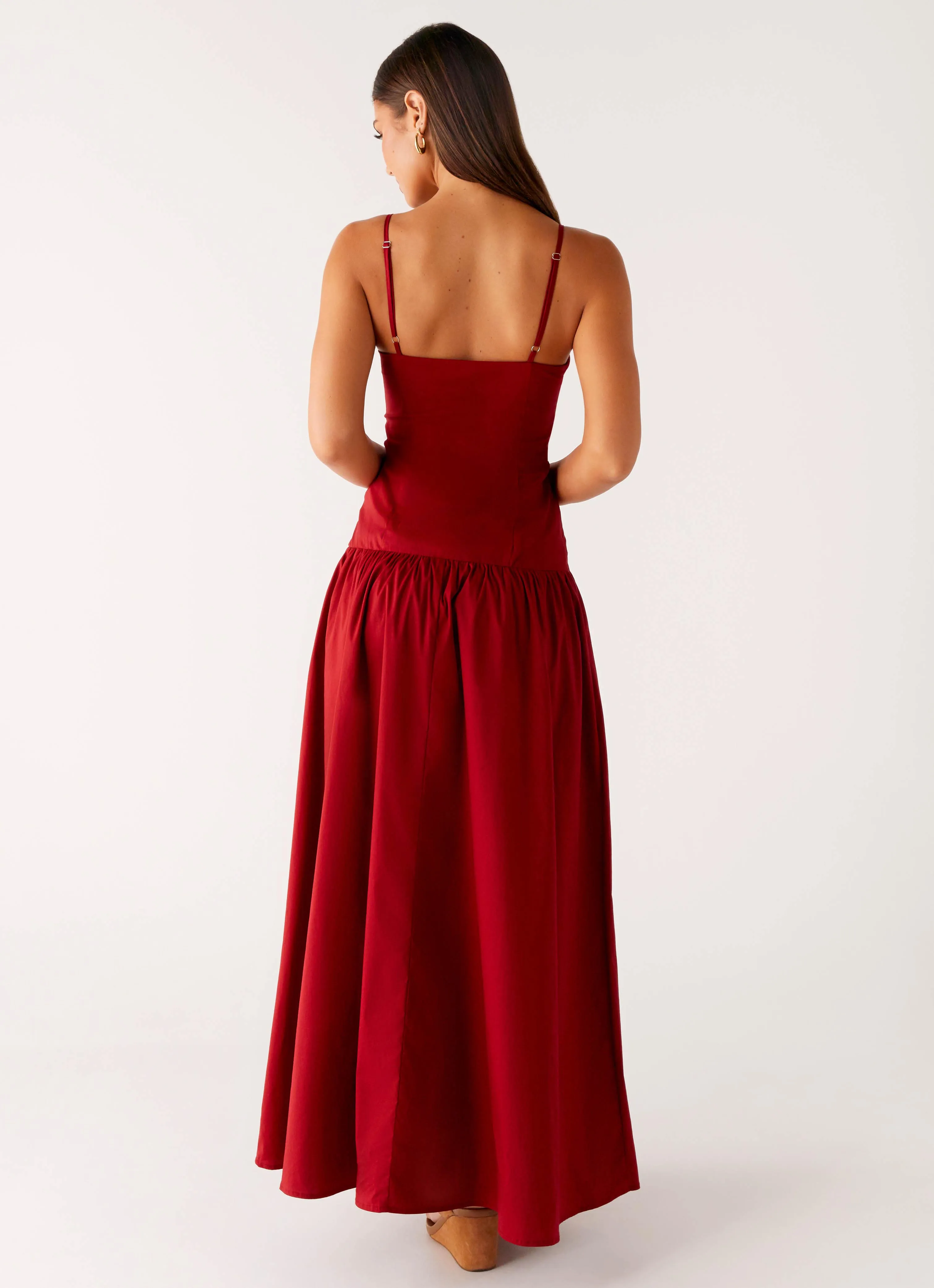 Year Round Vince Cami Maxi Dress - Deep Red
